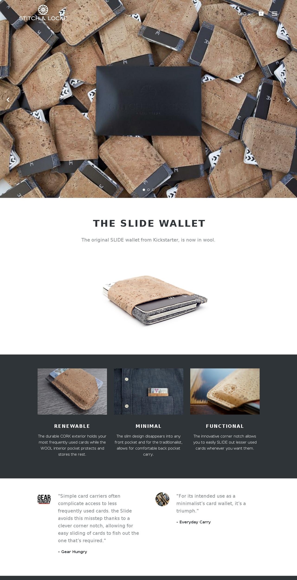 stitchandlock.com — Shopify storefront screenshot