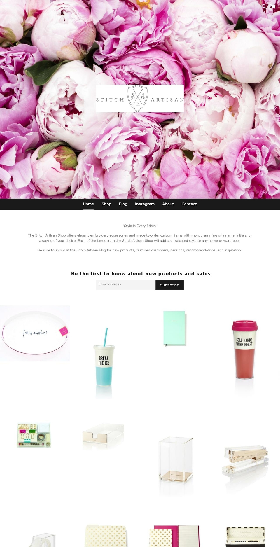 stitchartisan.com shopify website screenshot