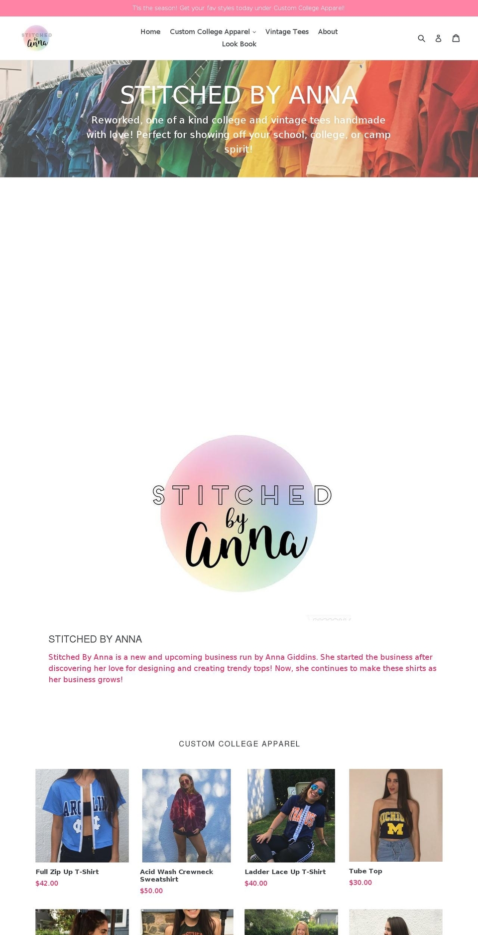 stitchedbyanna.com — Shopify storefront screenshot