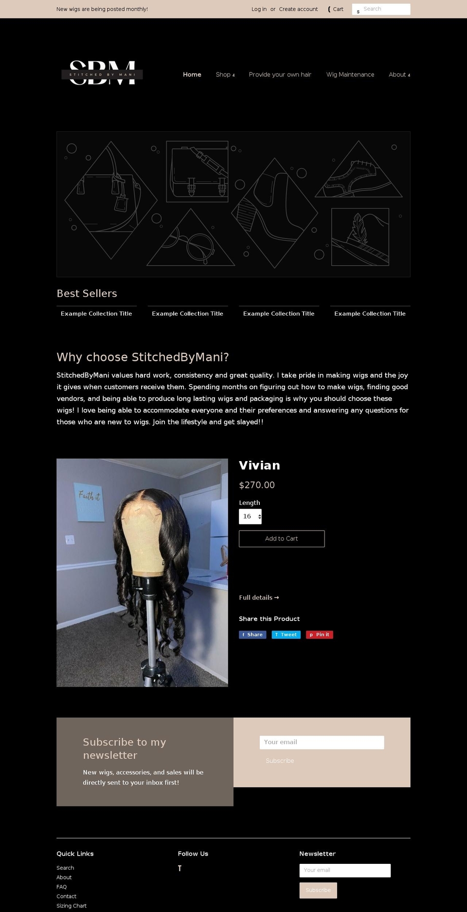 stitchedbymani.com shopify website screenshot