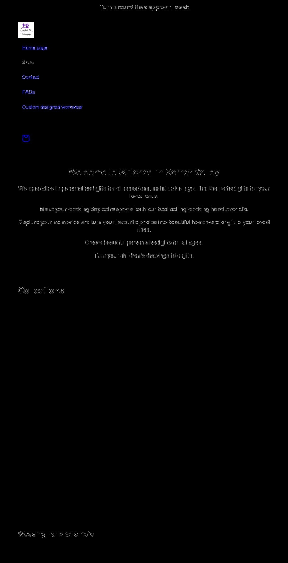 stitchedinsomervalley.co.uk shopify website screenshot