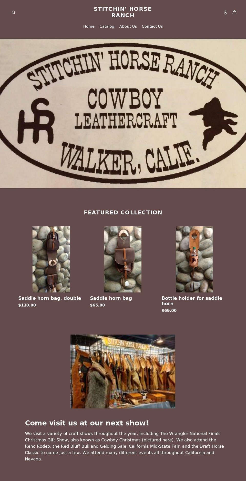 stitchinhorseranch.com shopify website screenshot