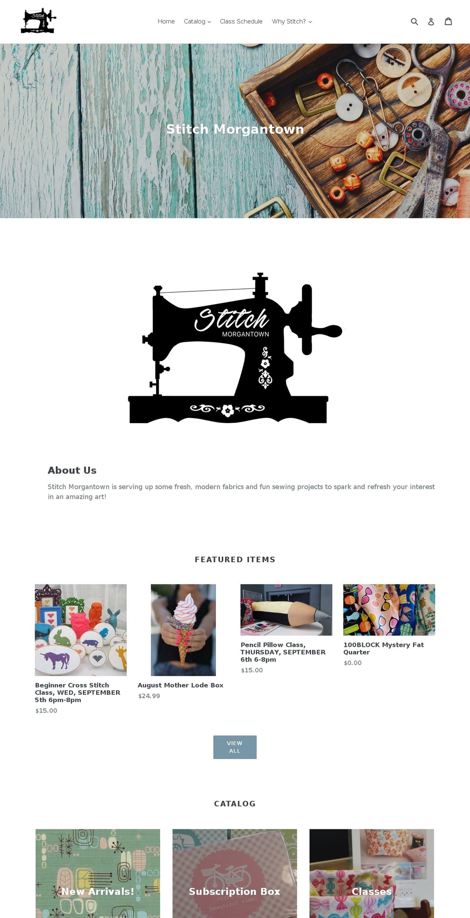 stitchmorgantown.com — Shopify storefront screenshot