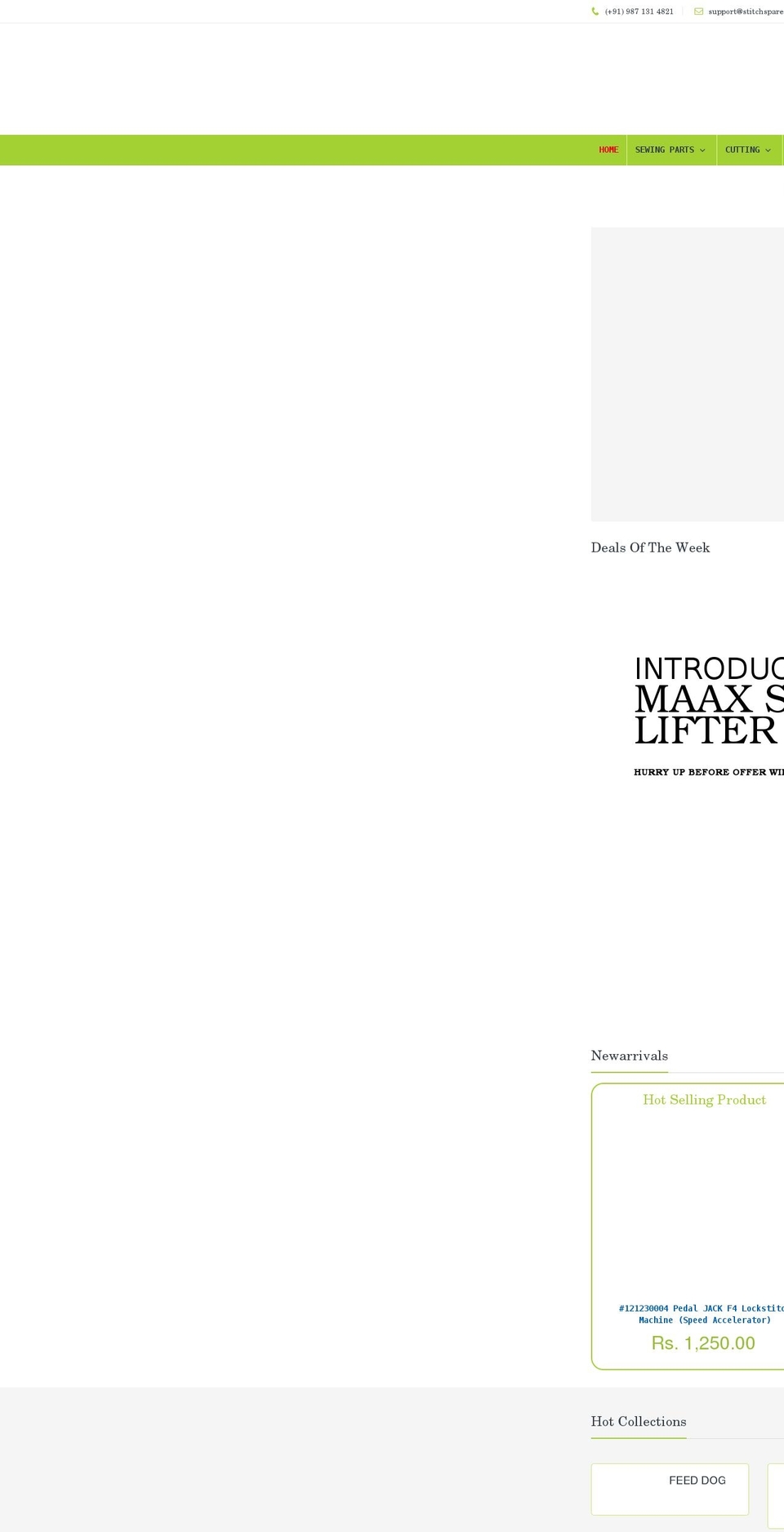 stitchspares.com shopify website screenshot