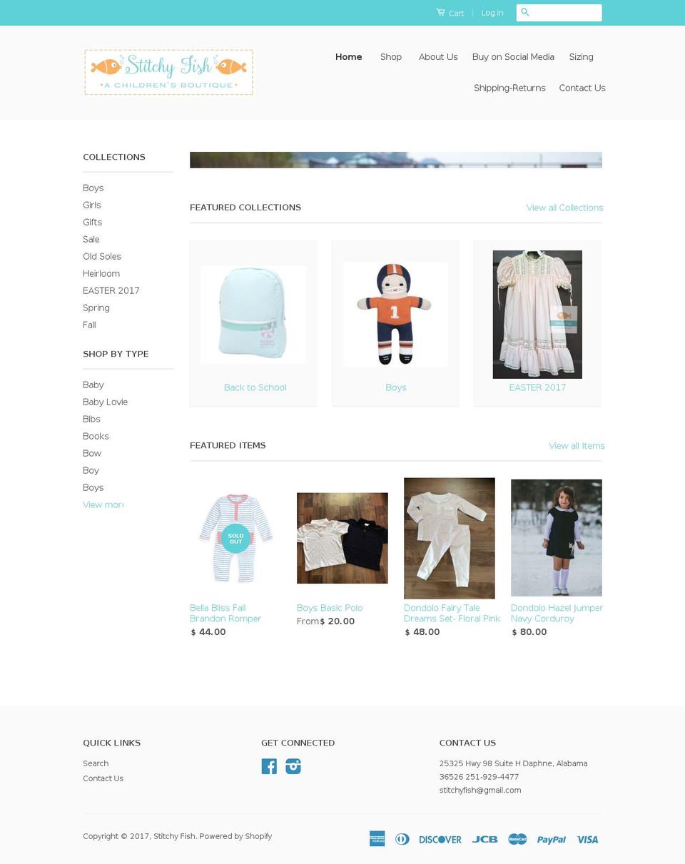 stitchyfish.com shopify website screenshot