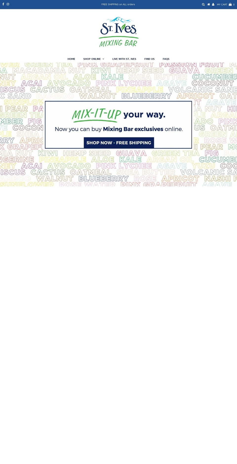 stivesmixingbar.com — Shopify storefront screenshot