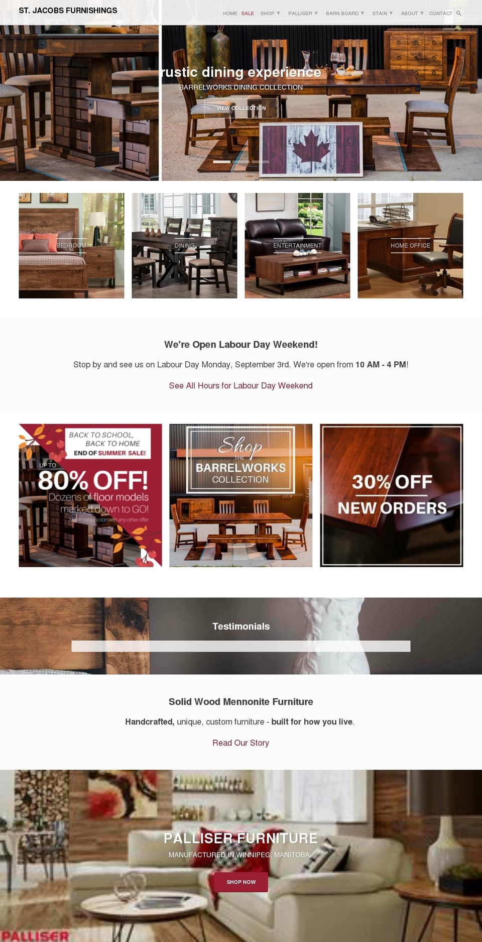 stjacobsfurnishings.ca shopify website screenshot