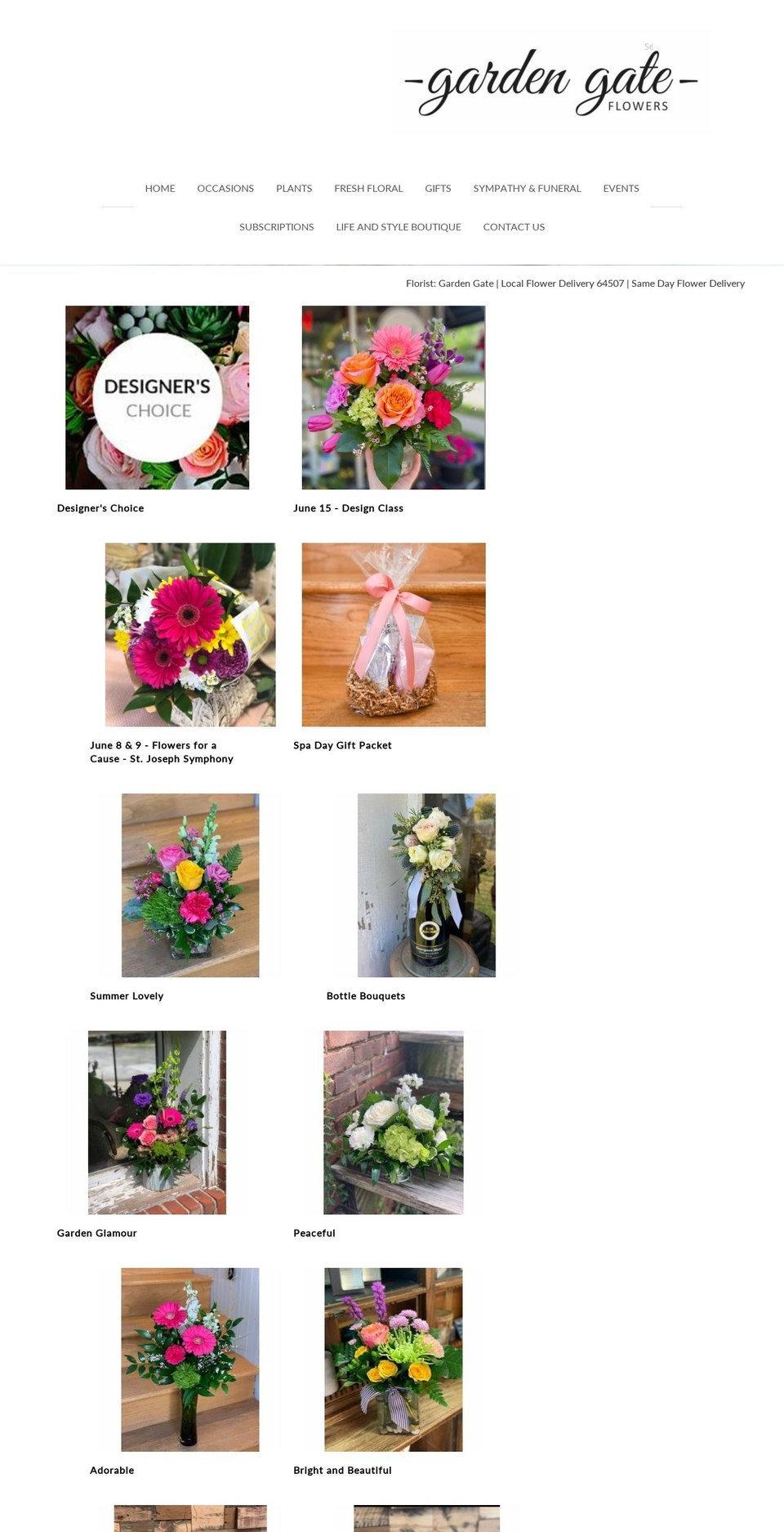 stjgardengate.com — Shopify storefront screenshot