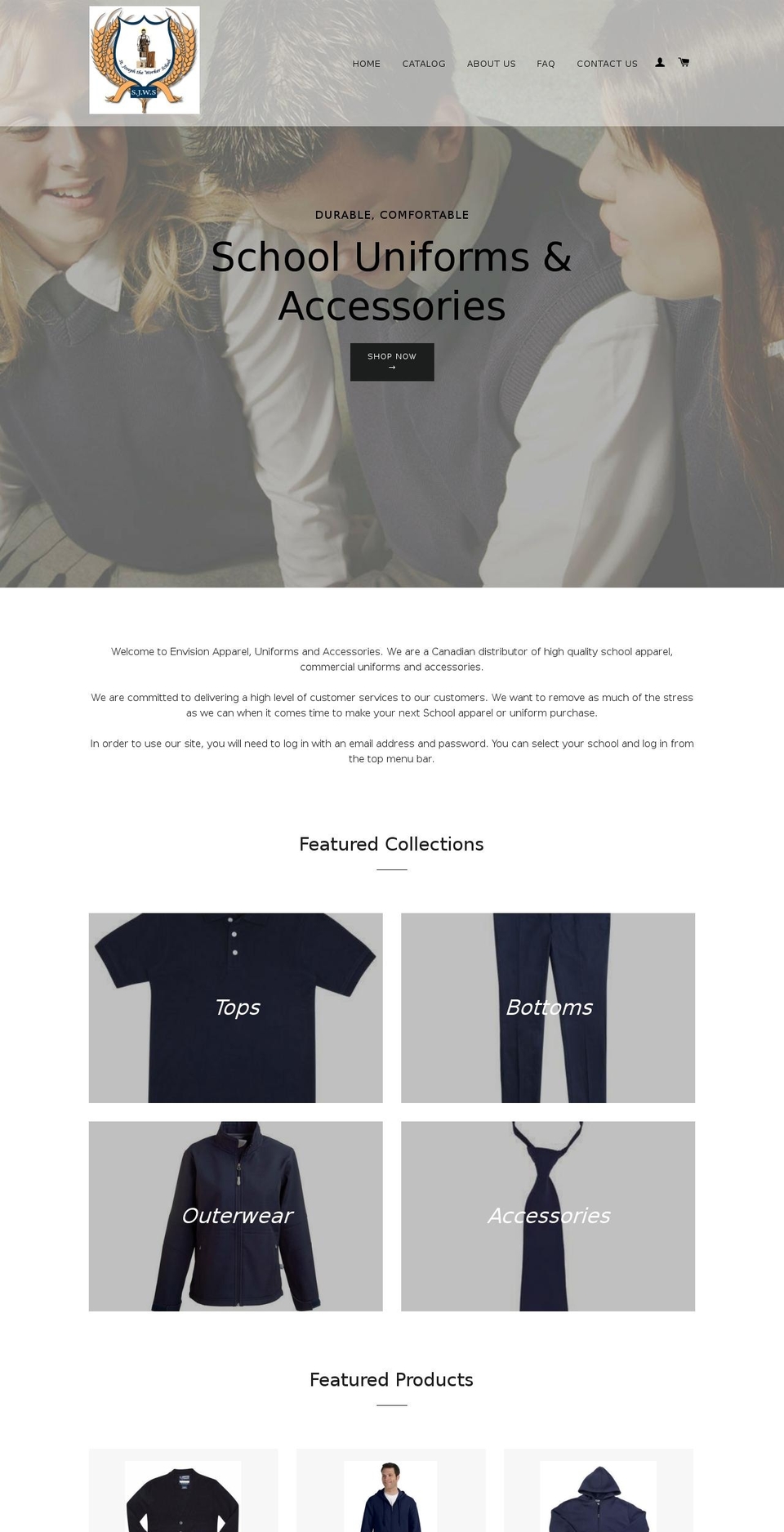 stjoesschoolstore.com shopify website screenshot