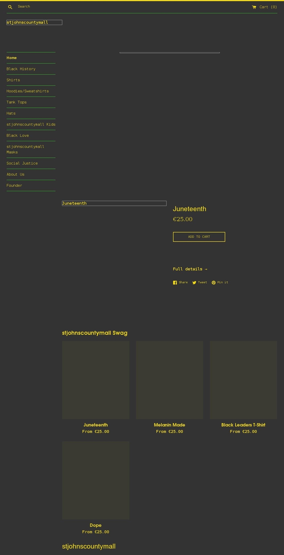 stjohnscountymall.com shopify website screenshot