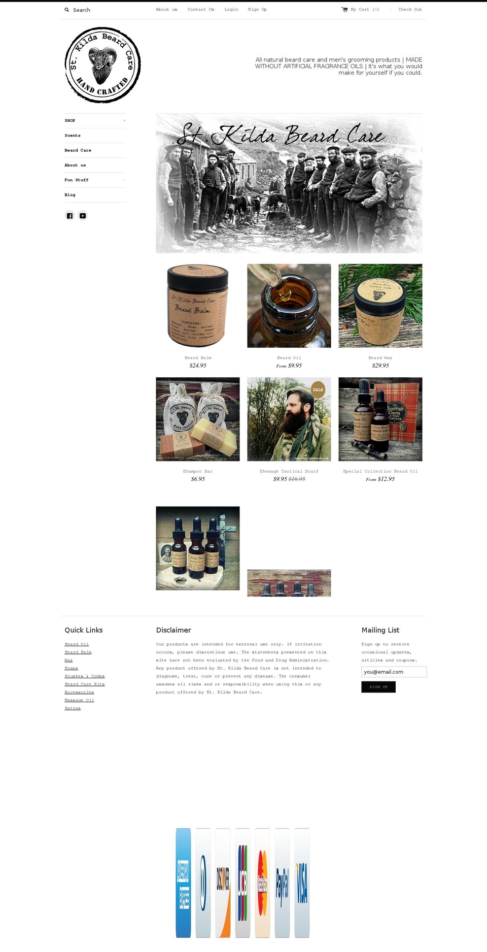 stkildabeard.com shopify website screenshot