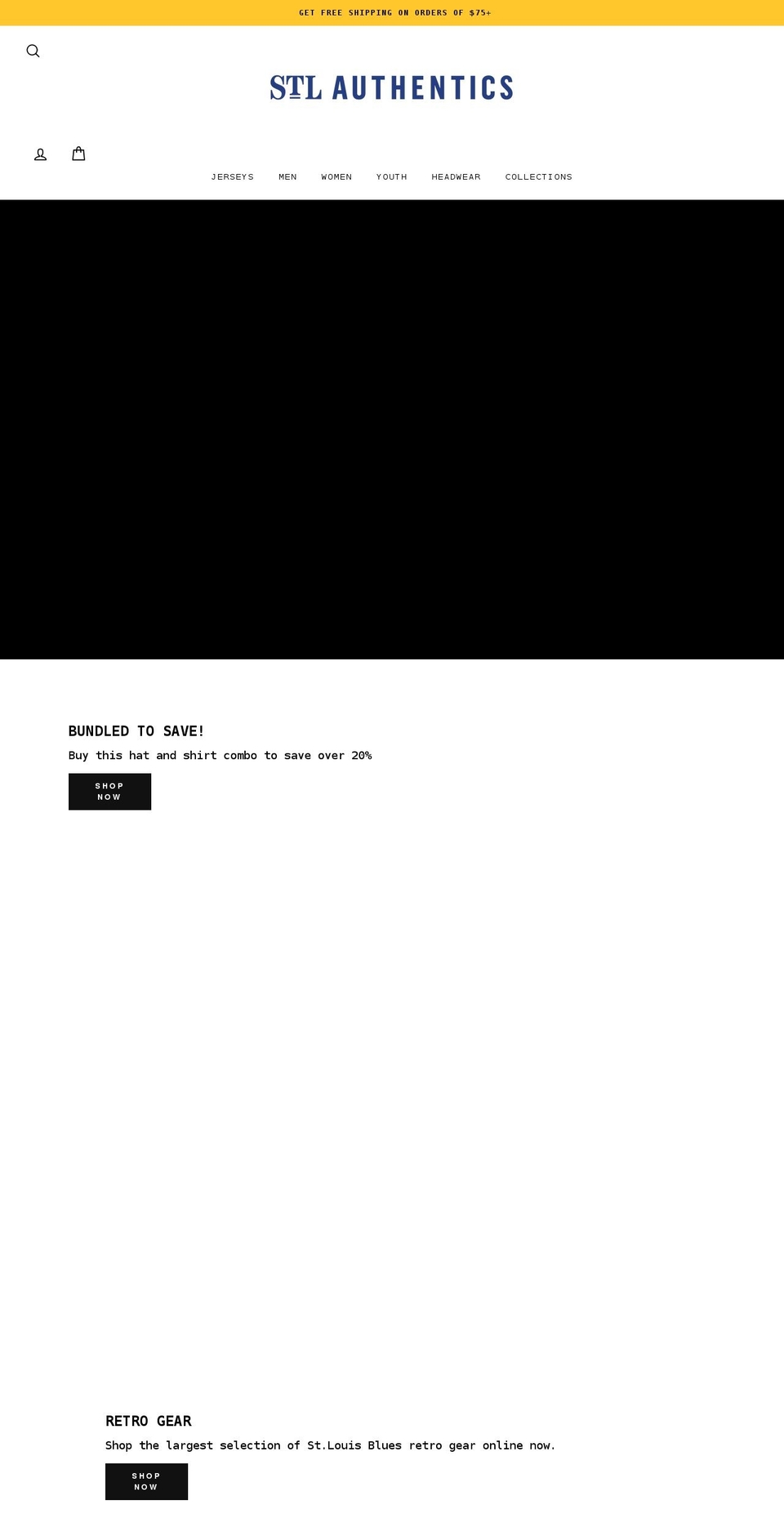 stlauthentics.com shopify website screenshot