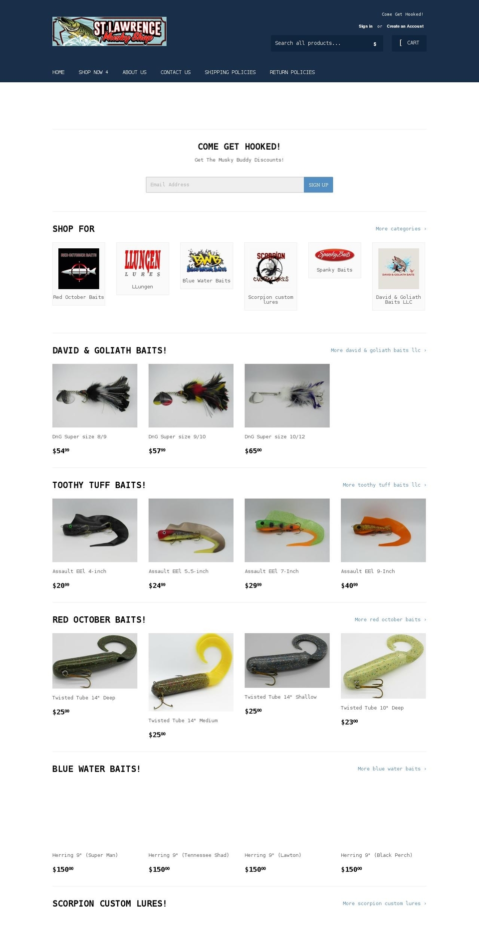 stlawrencemuskyshop.com shopify website screenshot