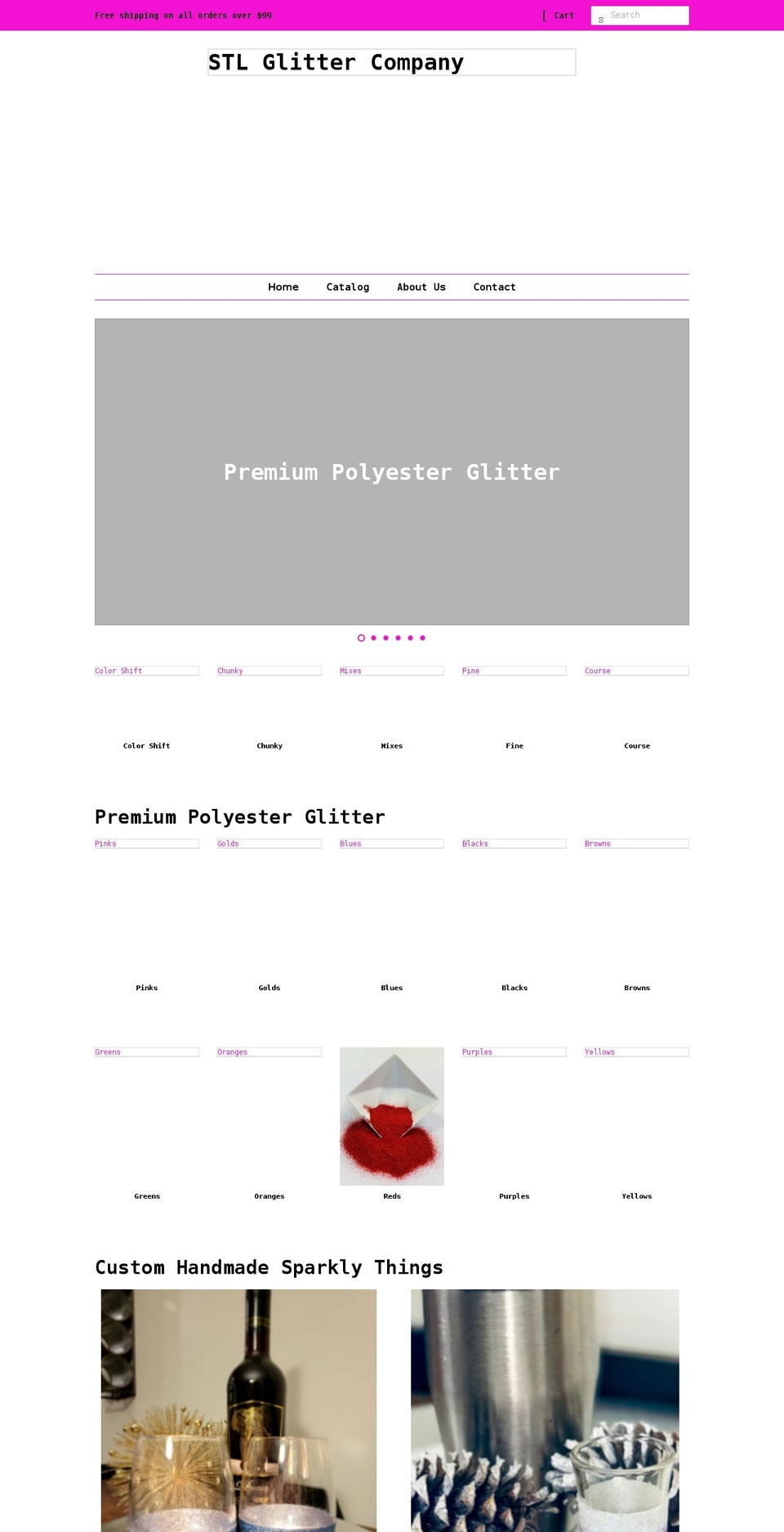 stlglitter.com shopify website screenshot