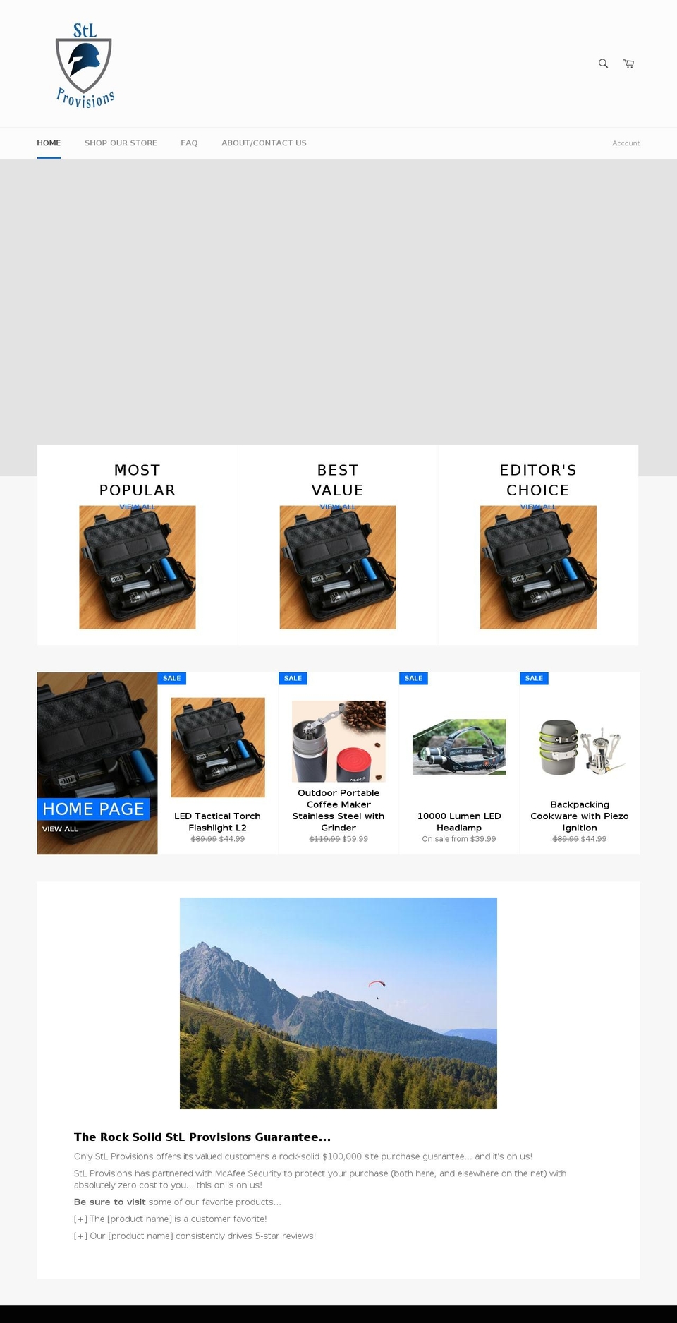 stlprovisions.com — Shopify storefront screenshot