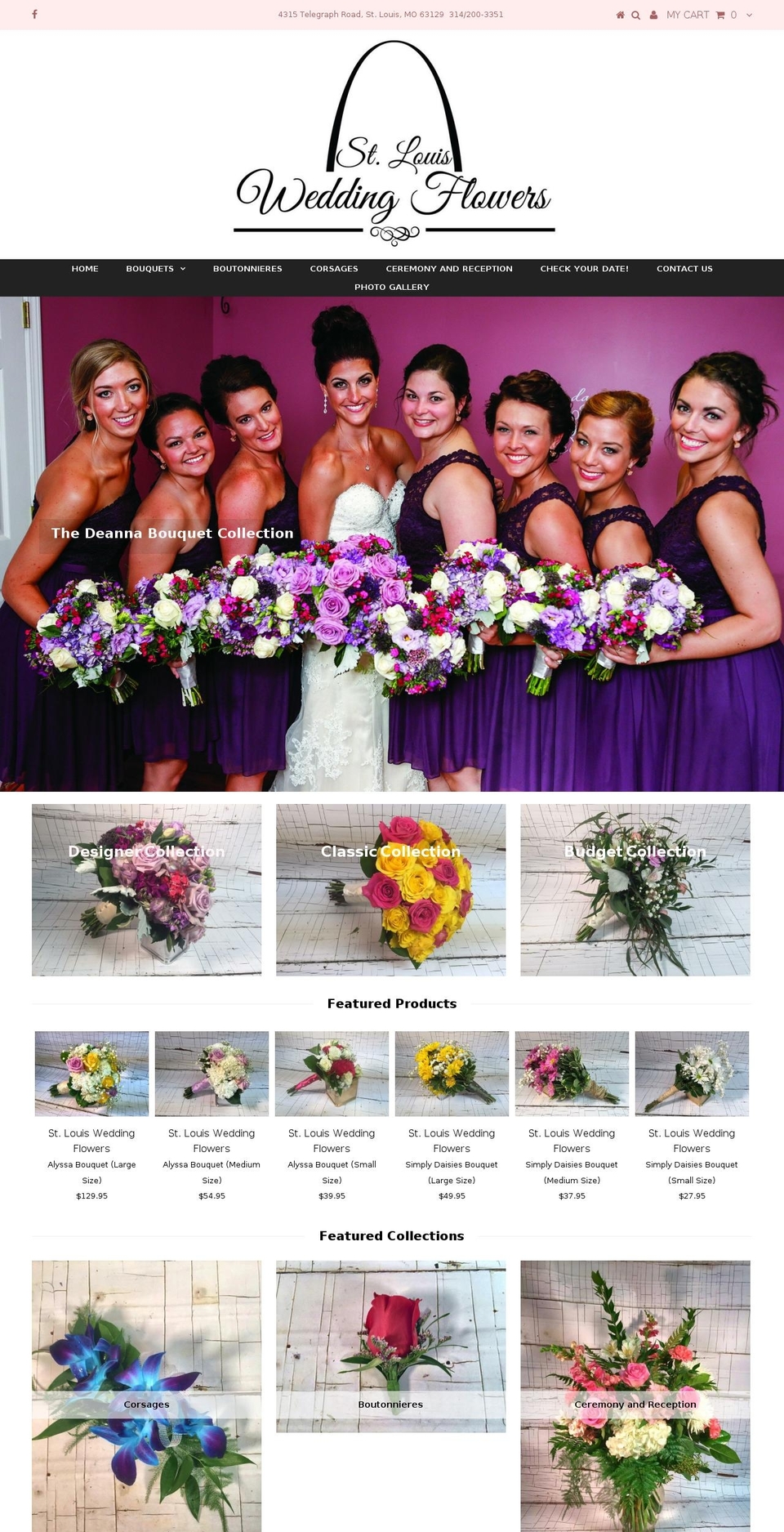 stlweddingflowers.com — Shopify storefront screenshot
