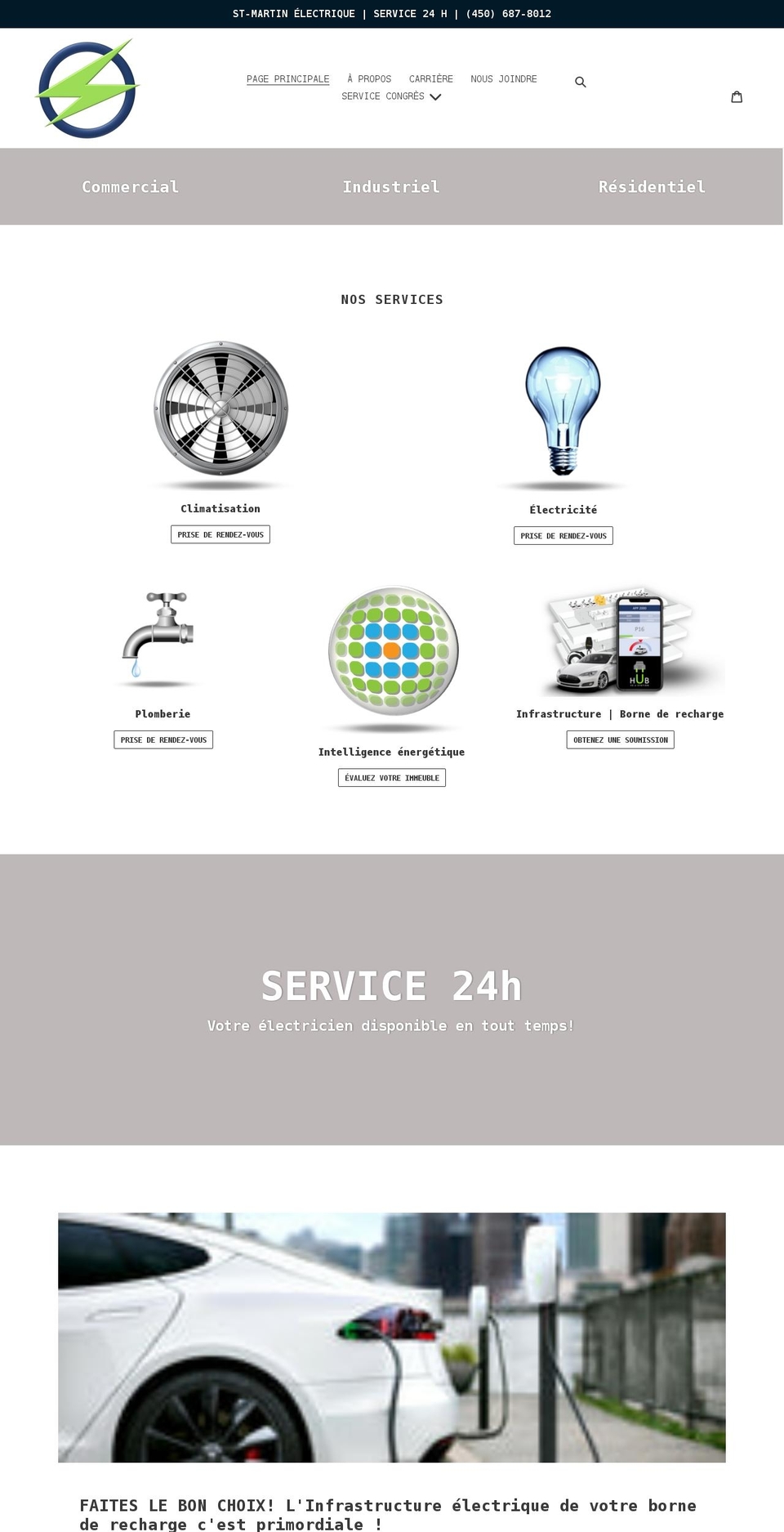 stmartinelectrique.ca shopify website screenshot