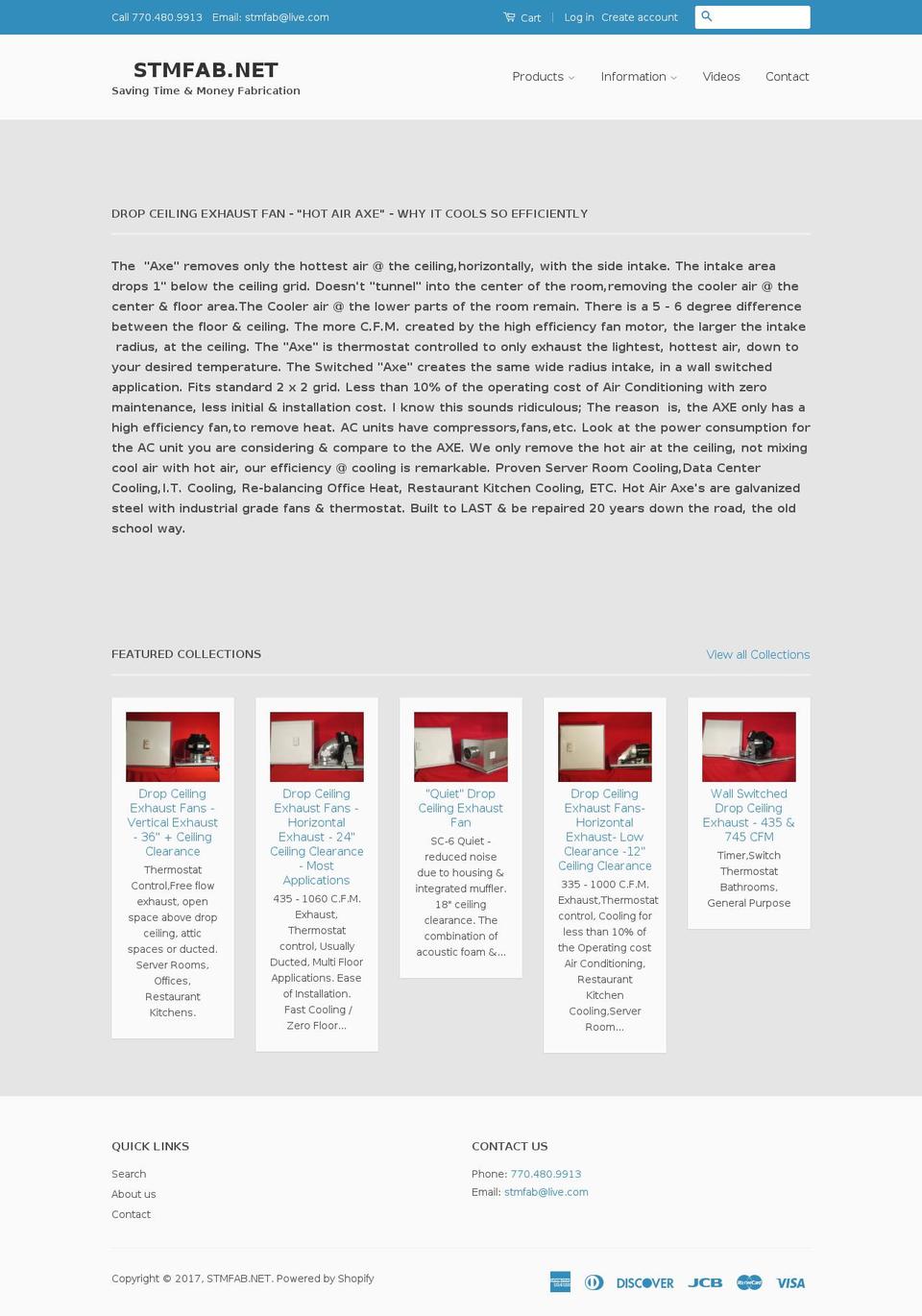 stmfab.net shopify website screenshot