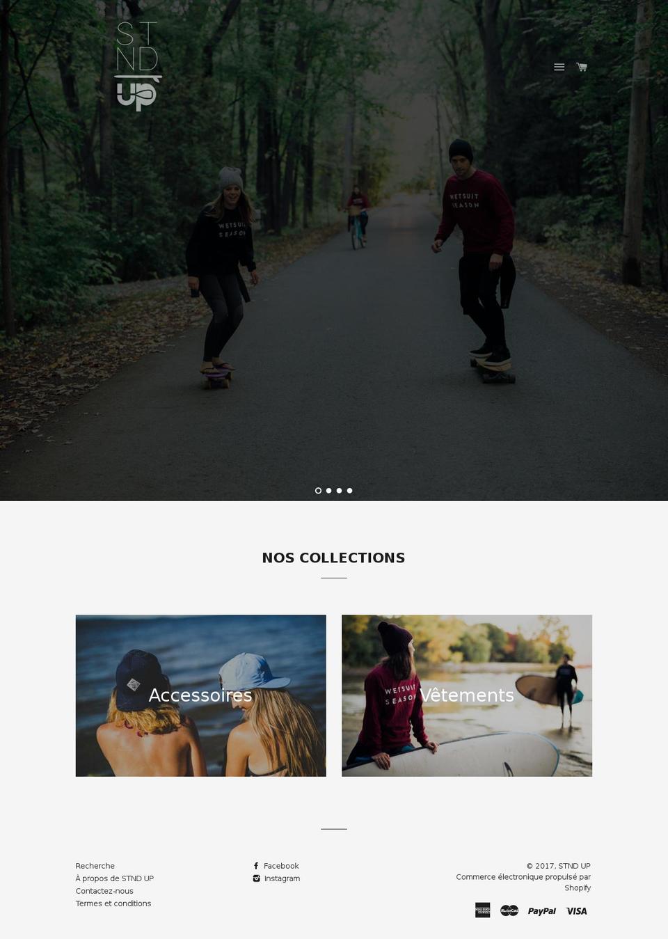 stndup-store.com shopify website screenshot