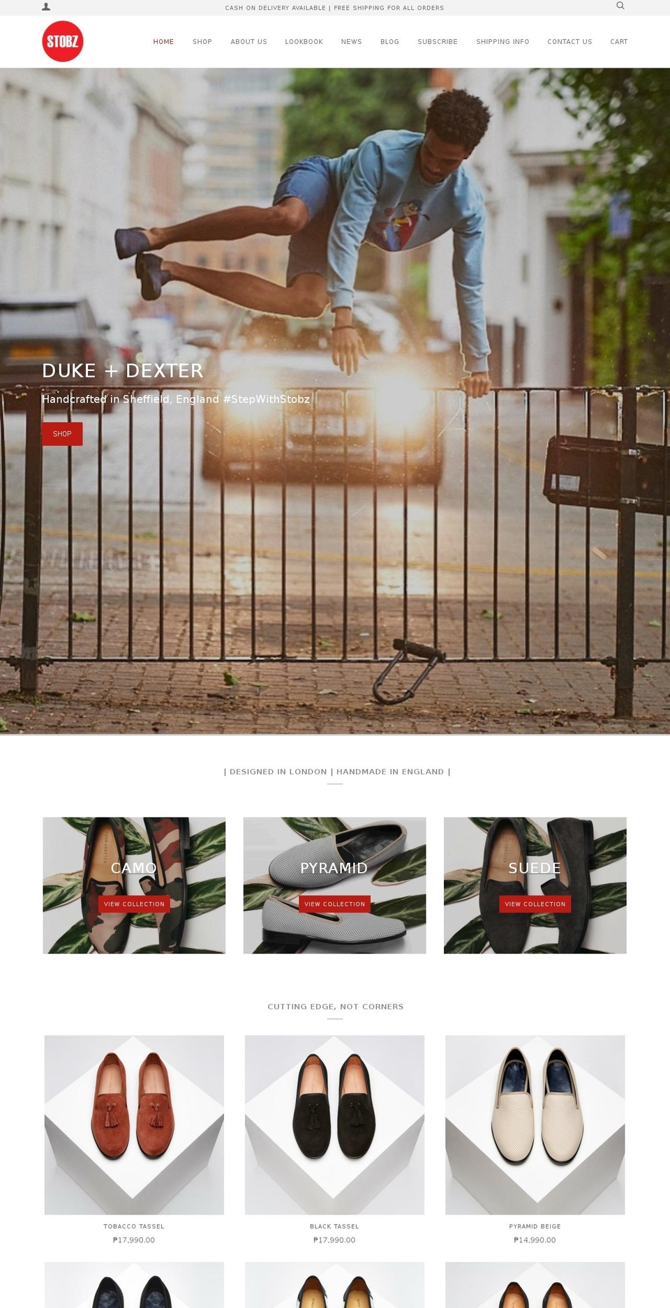 stobz.com shopify website screenshot