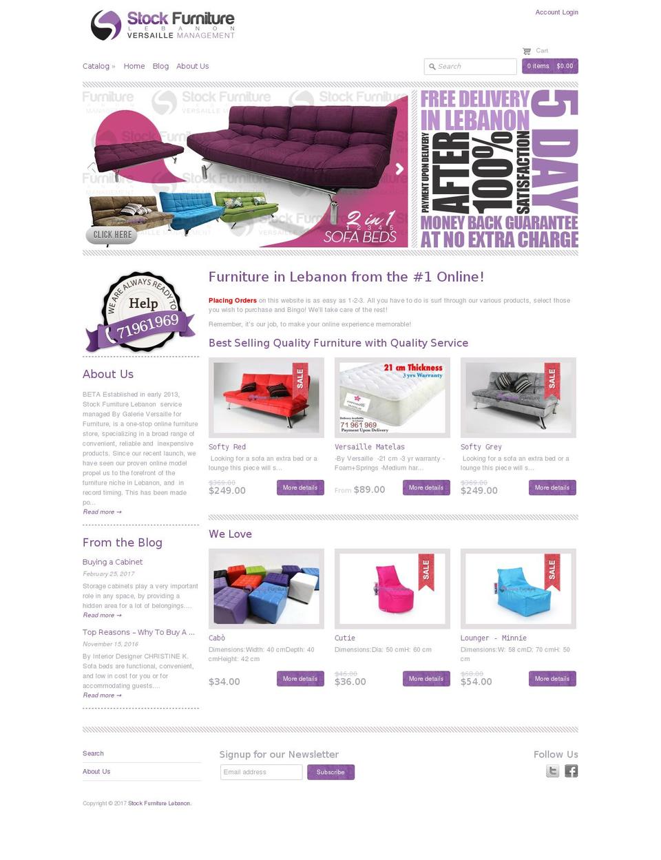 Expression Shopify theme site example stock-furniture.com