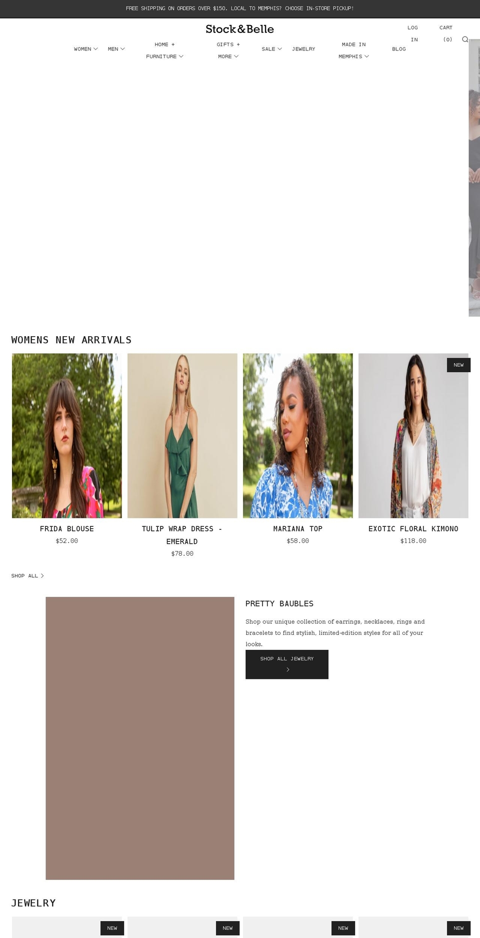 stockandbelle.myshopify.com shopify website screenshot