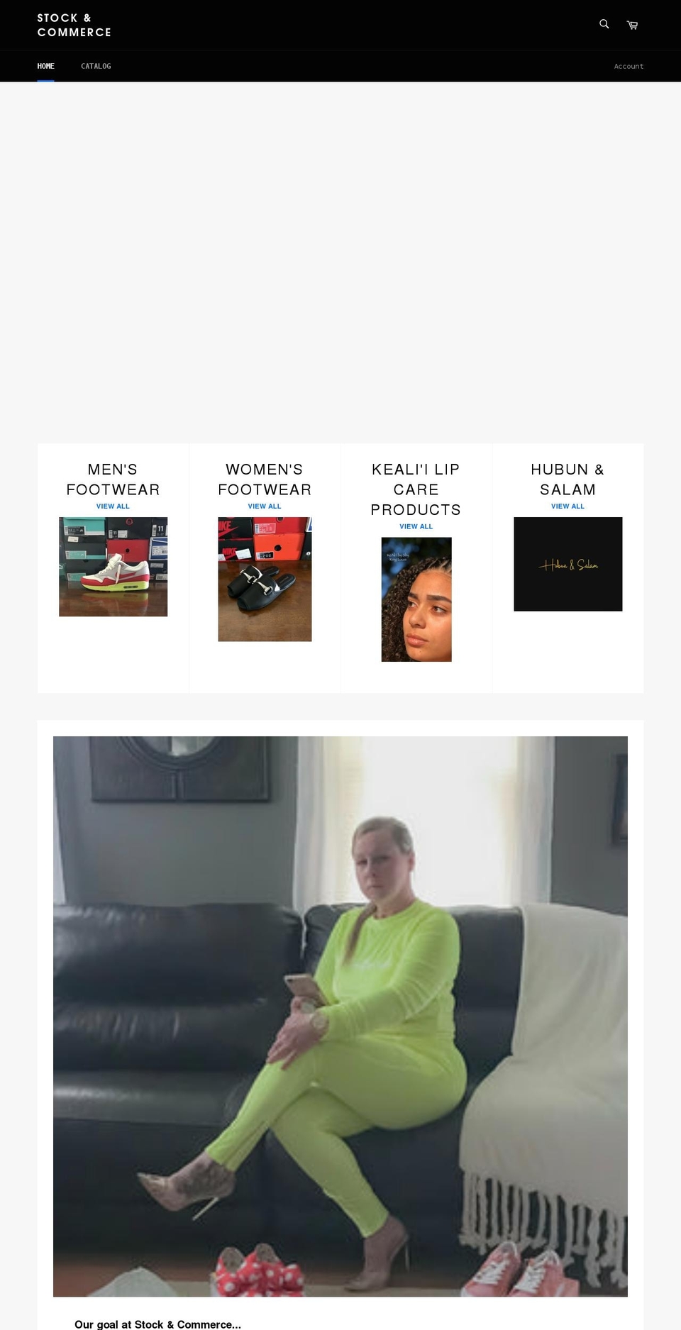stockandcommerce.com shopify website screenshot