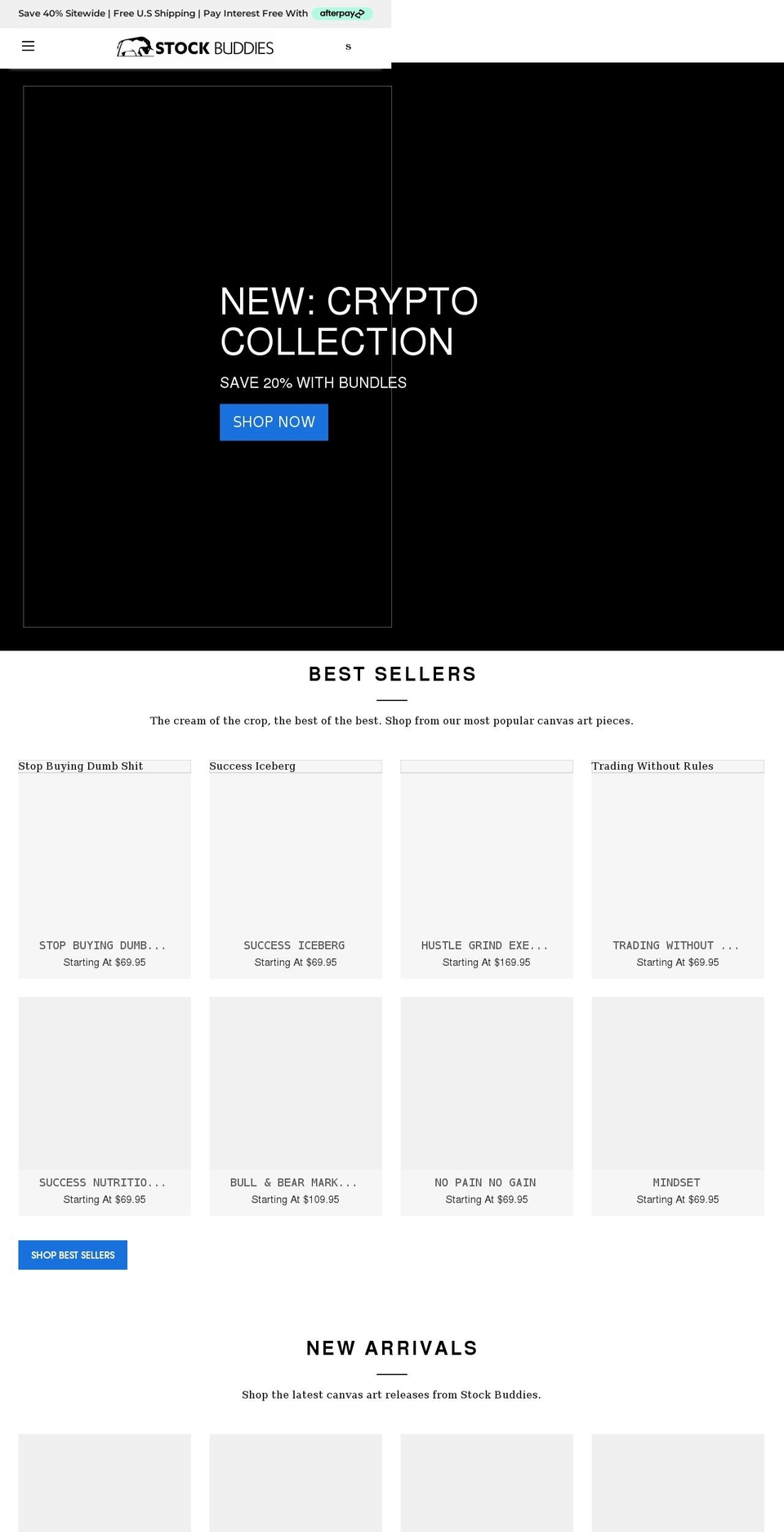 stockbuddies.net shopify website screenshot