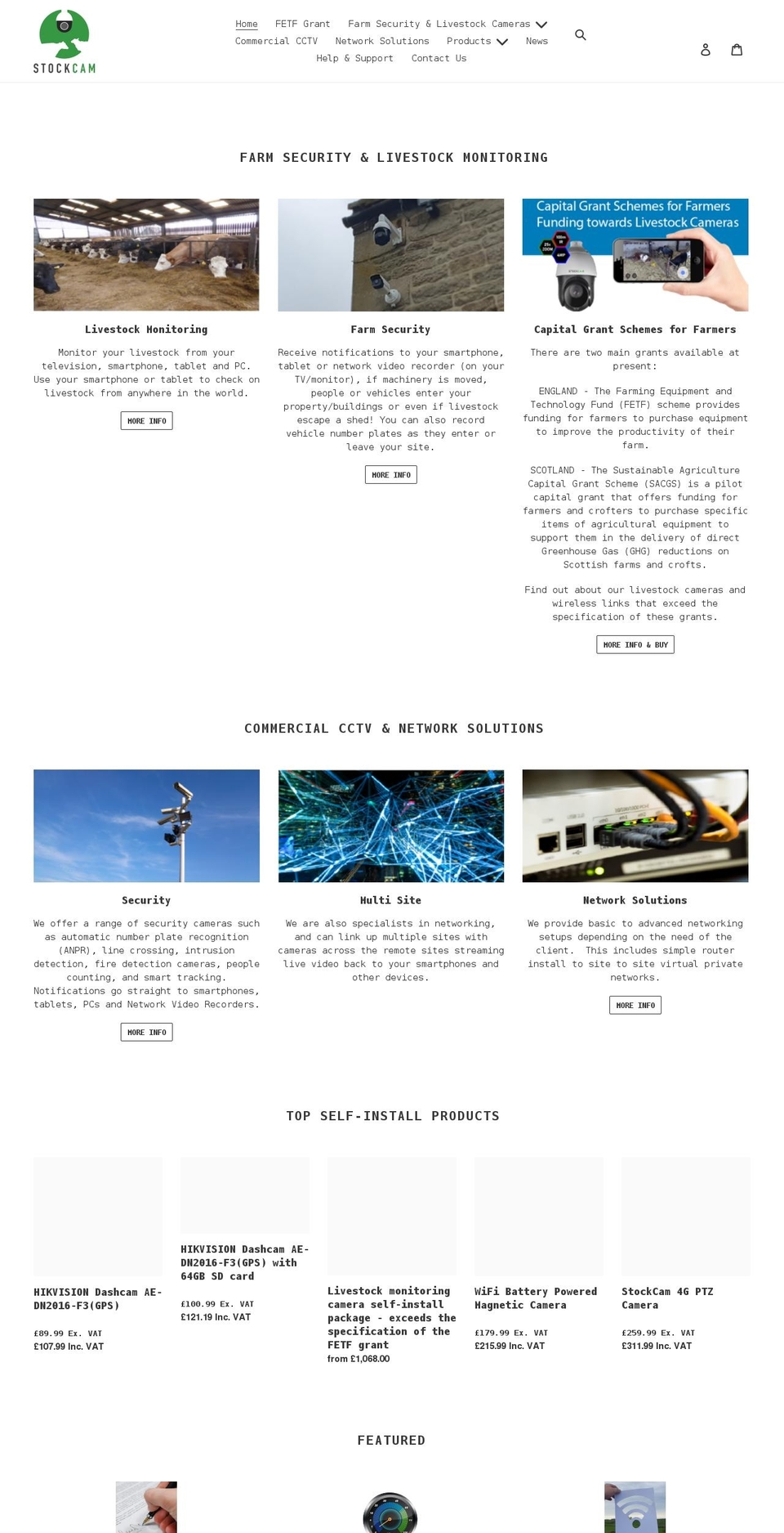stockcam.co.uk shopify website screenshot