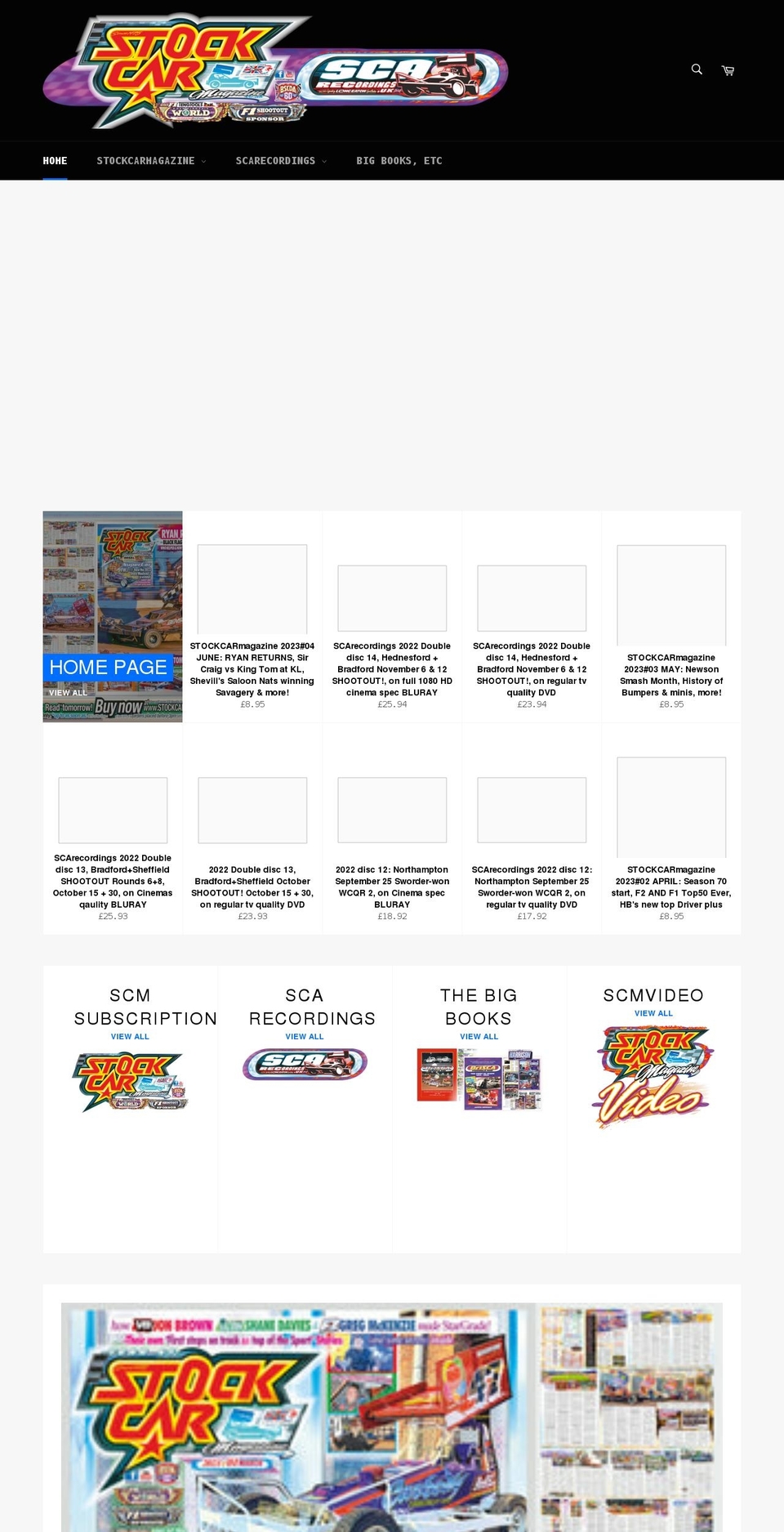 stockcarmag.com shopify website screenshot