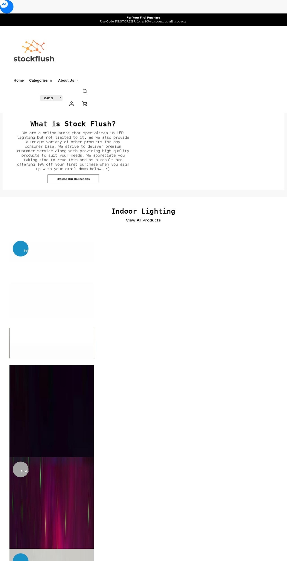 stockflush.com shopify website screenshot