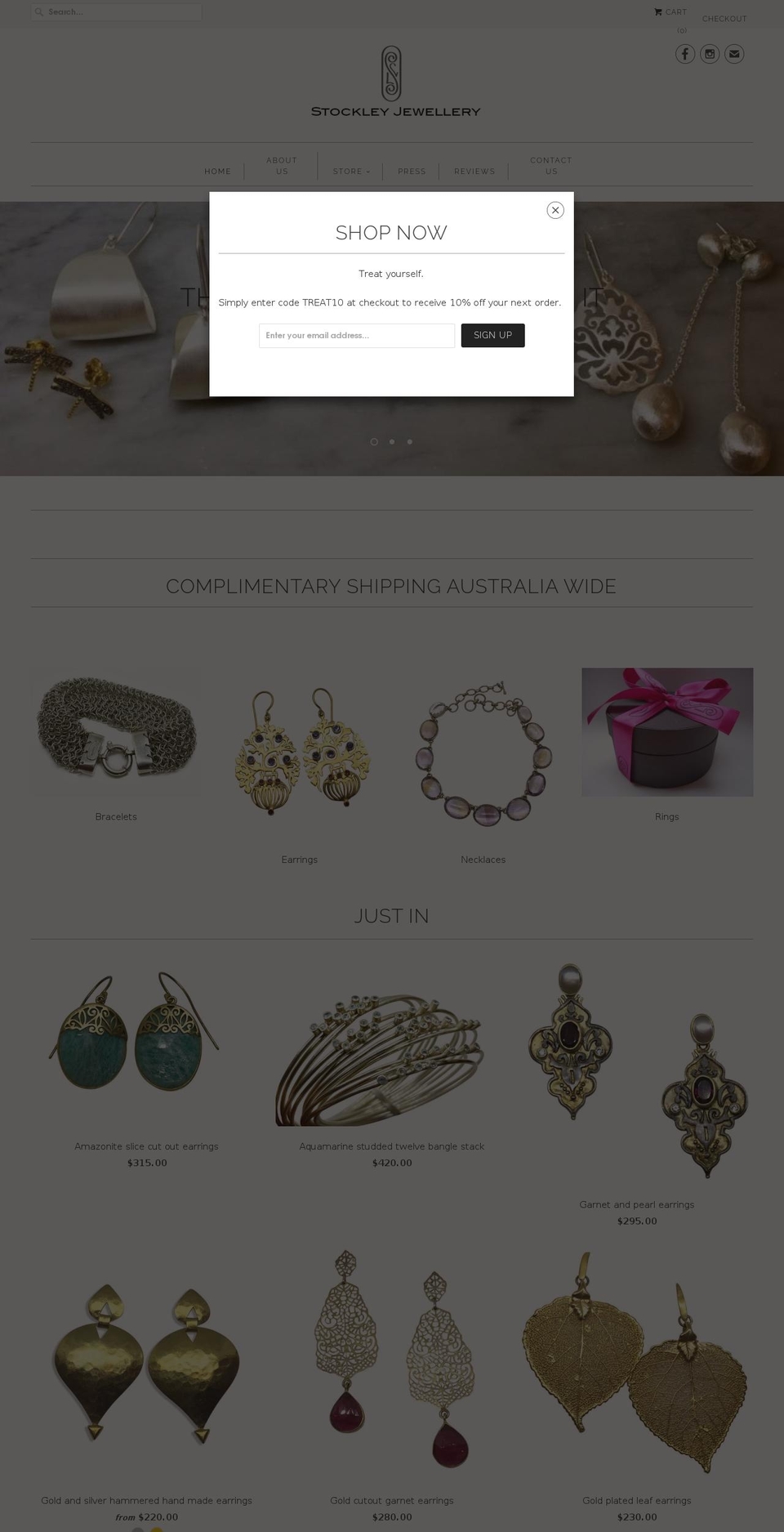 stockleyjewellery.com.au shopify website screenshot