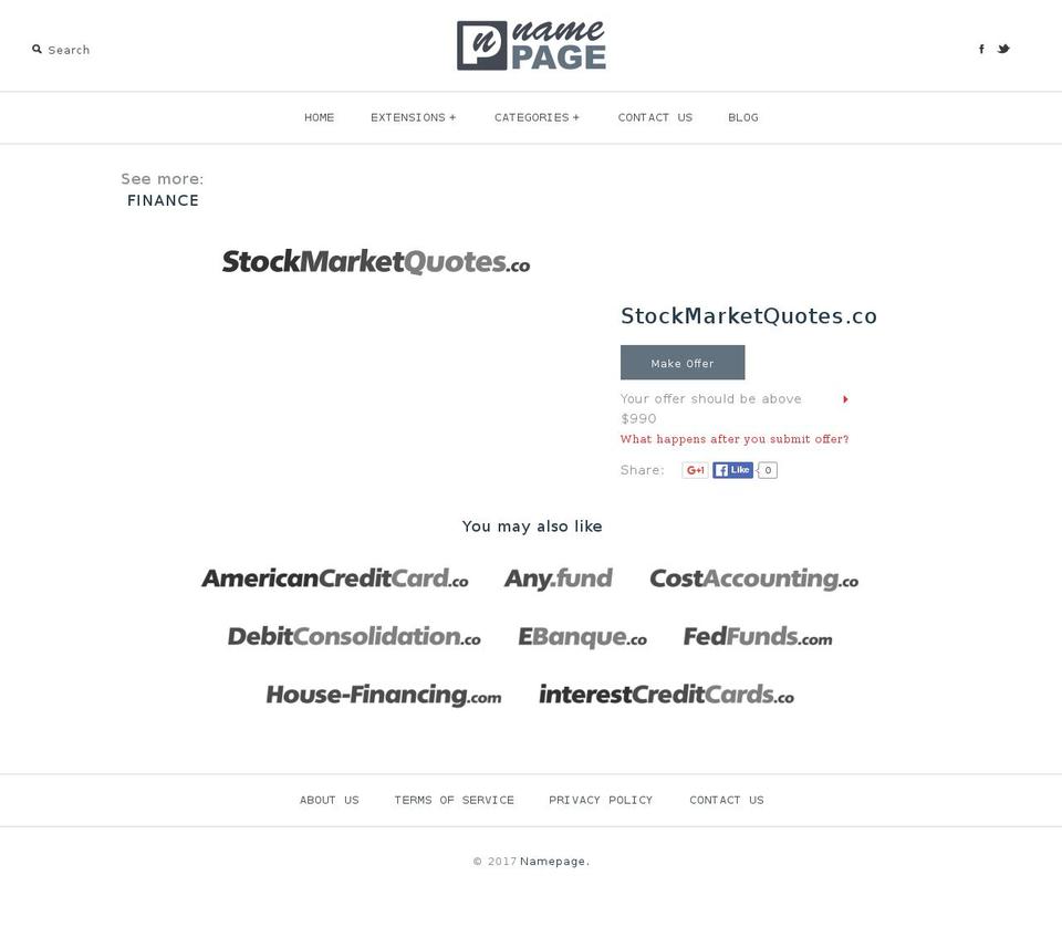 stockmarketquotes.co shopify website screenshot