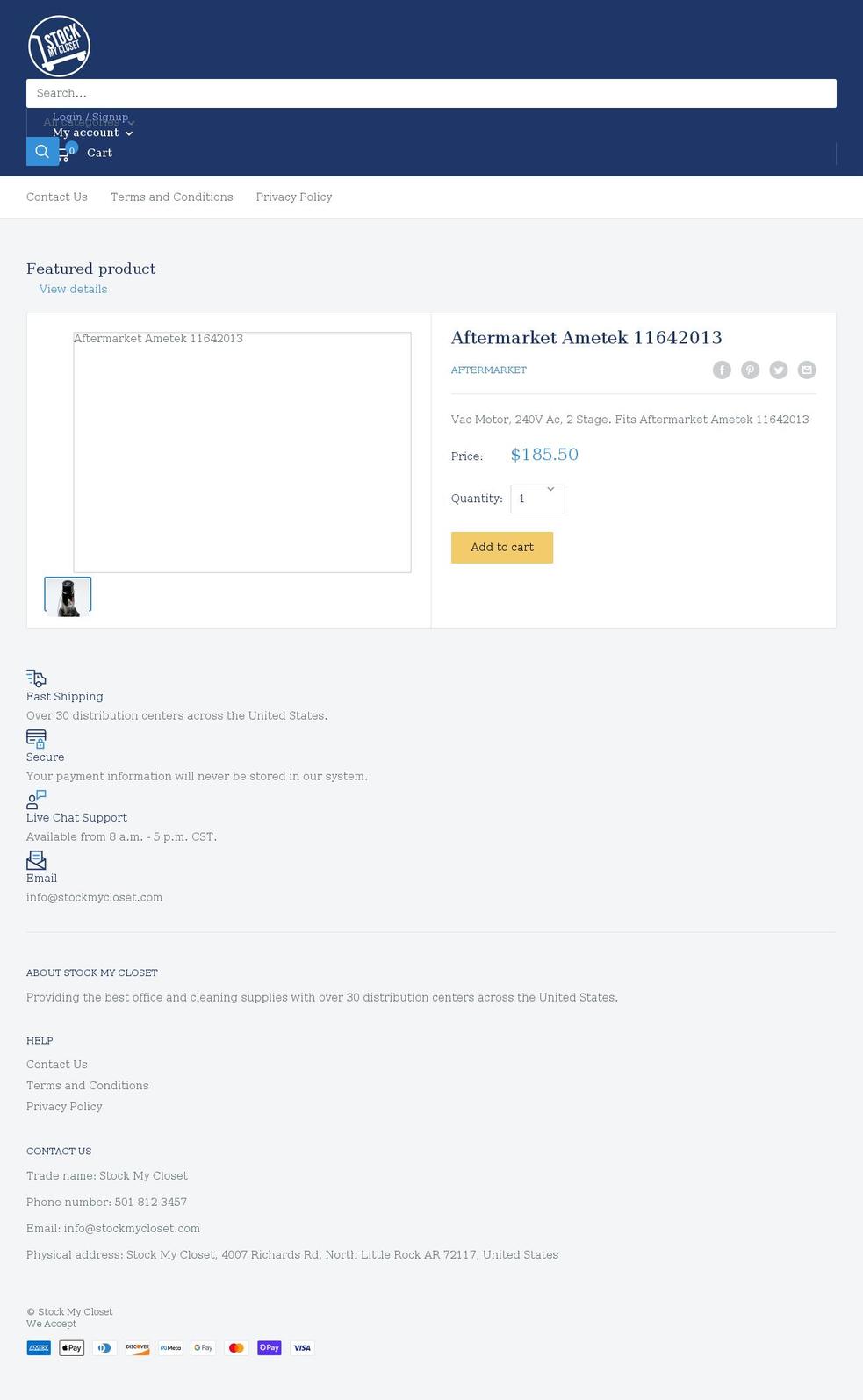 stockmycloset.com shopify website screenshot