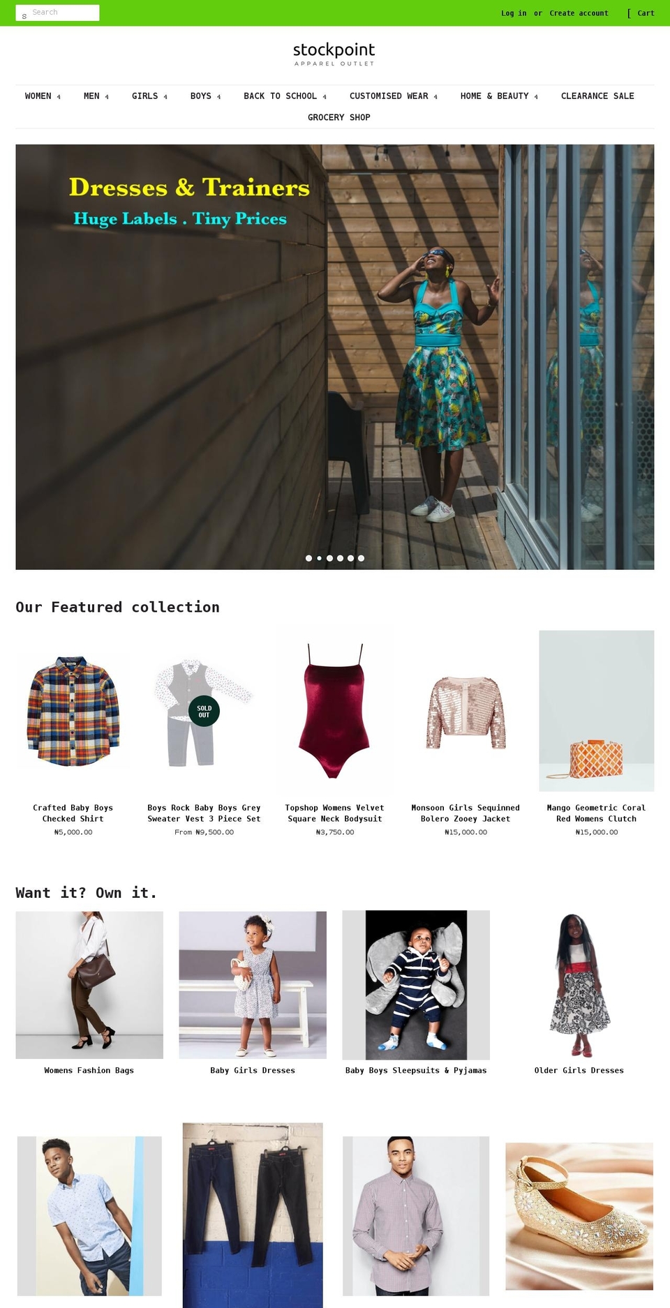 stockpointng.com — Shopify storefront screenshot