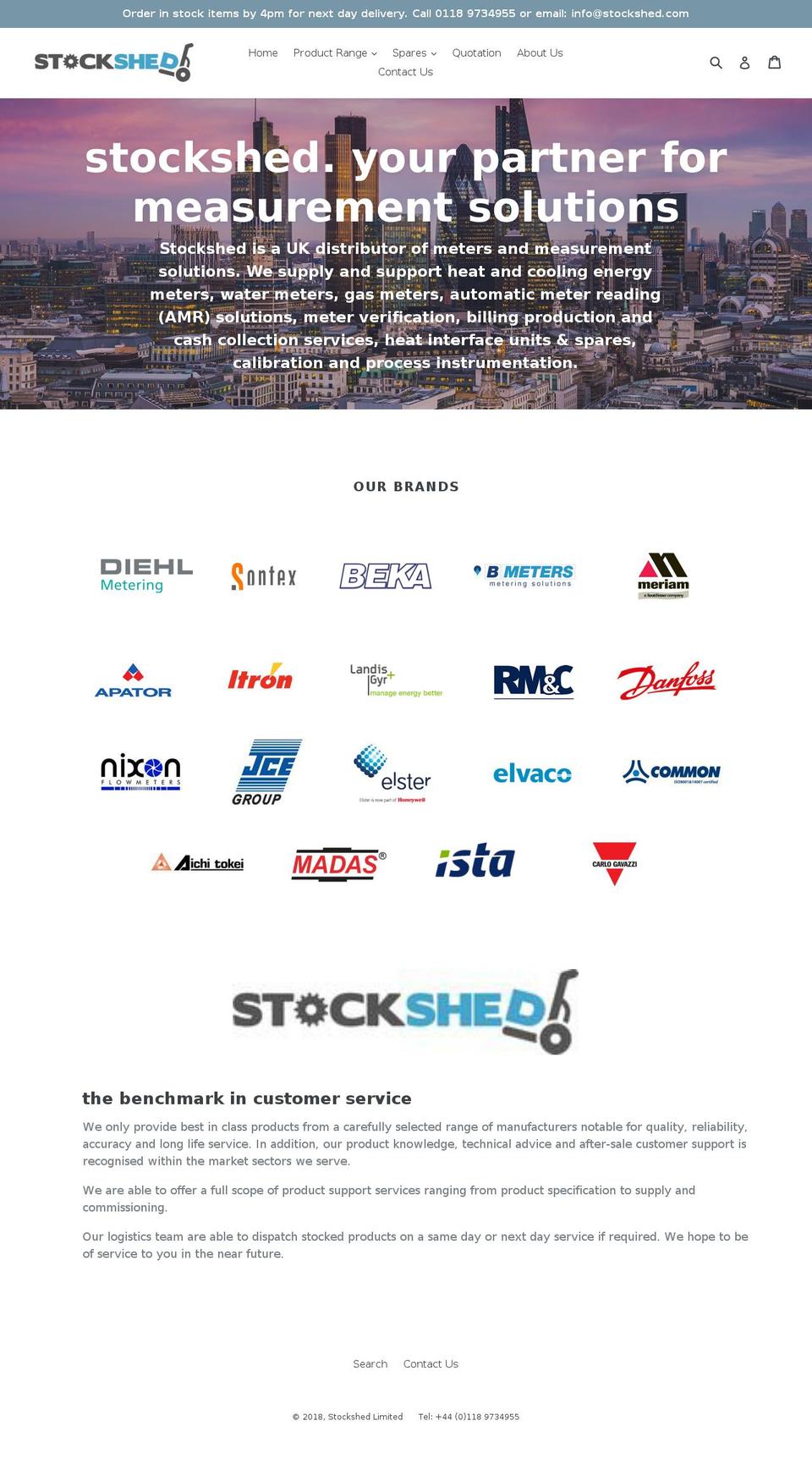 stockshedlogistics.com — Shopify storefront screenshot