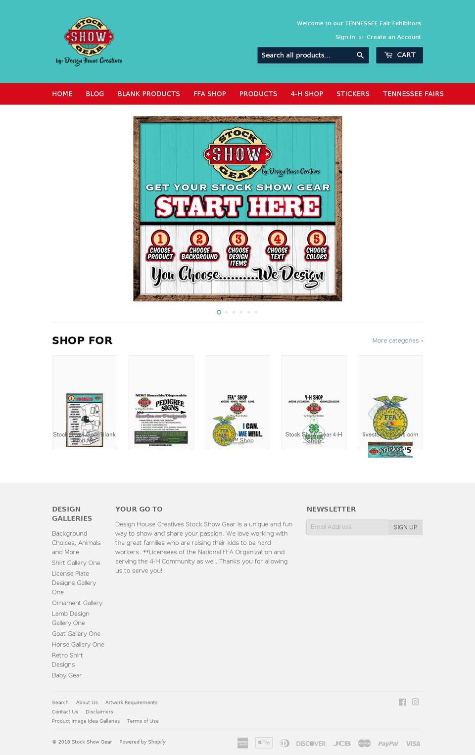 stockshowgear.com shopify website screenshot