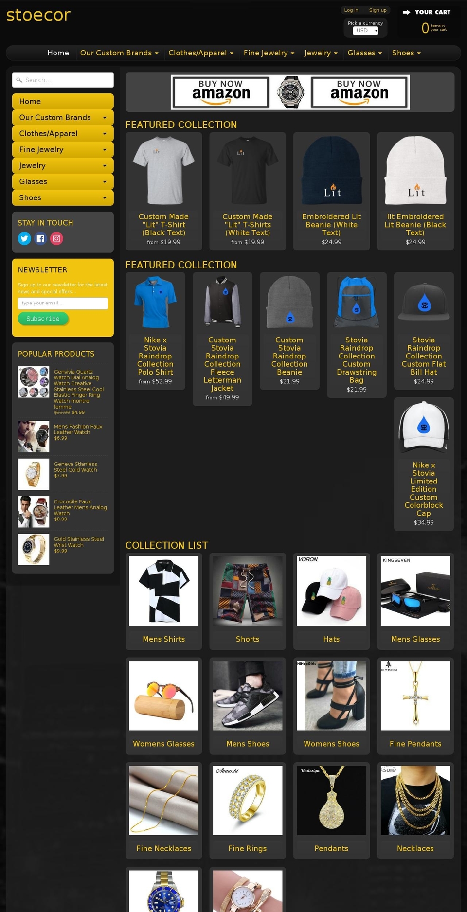 stoecor.com — Shopify storefront screenshot