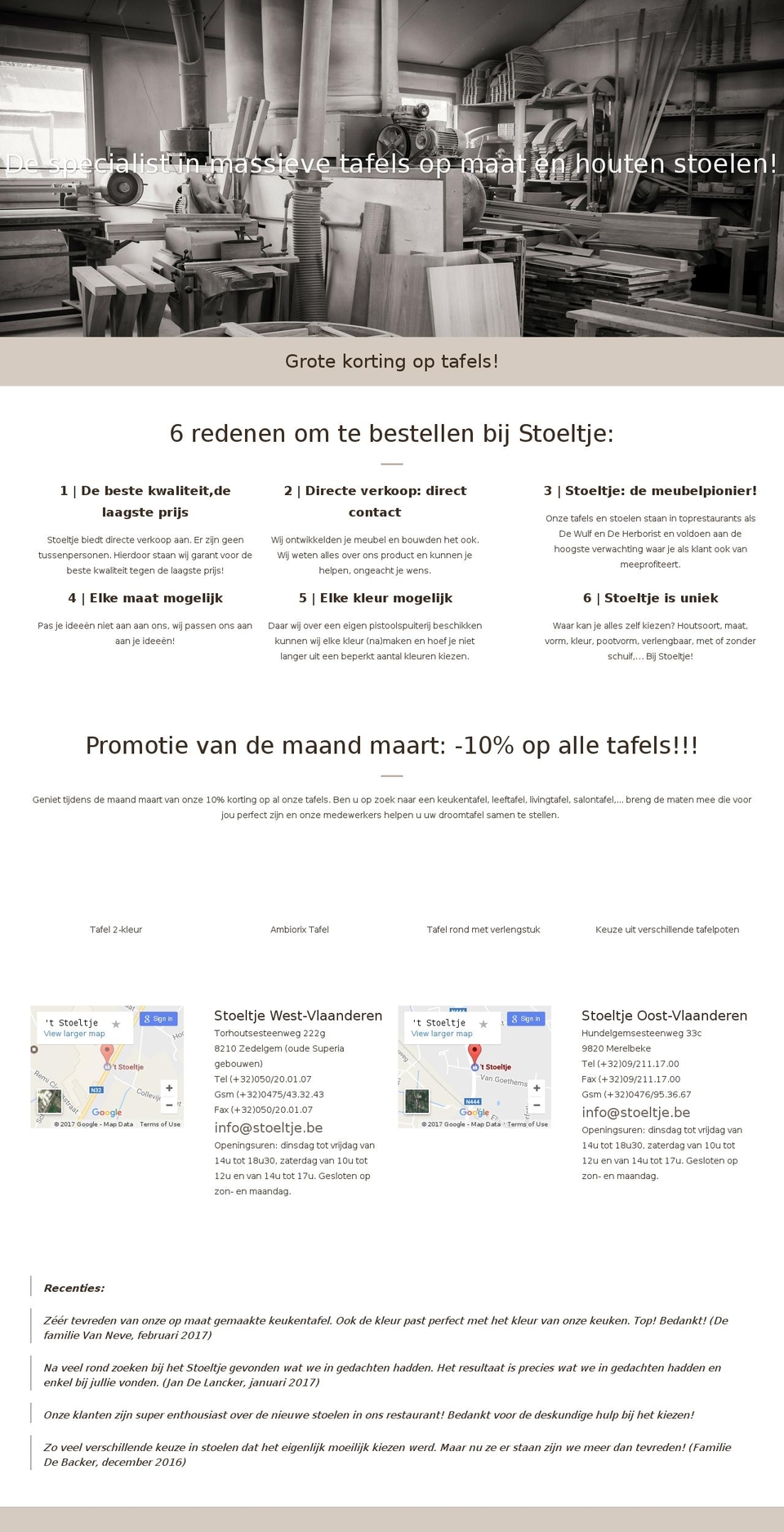 stoeltje.be shopify website screenshot