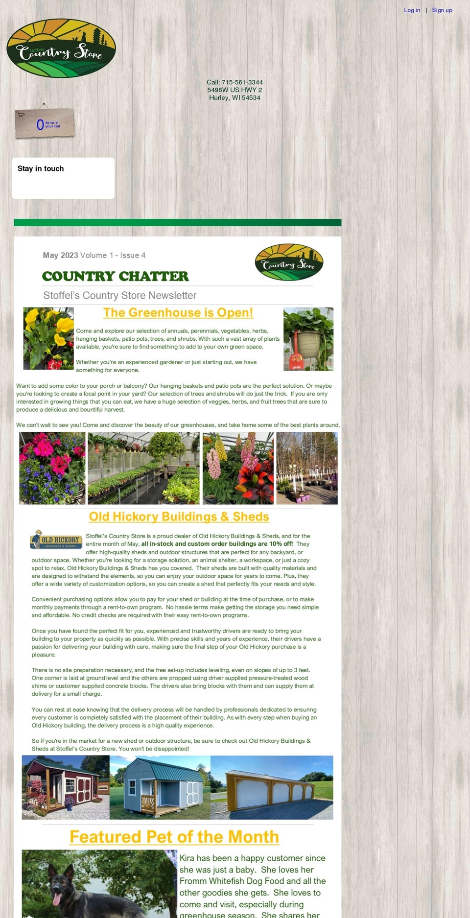 stoffelscountrystore.com shopify website screenshot