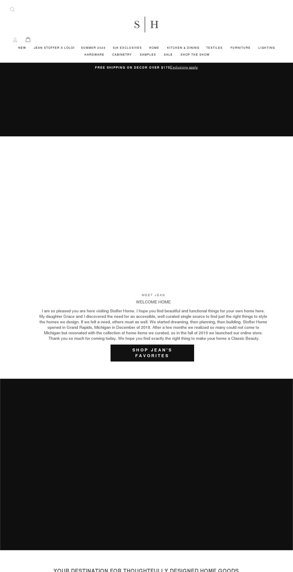stofferhome.com shopify website screenshot