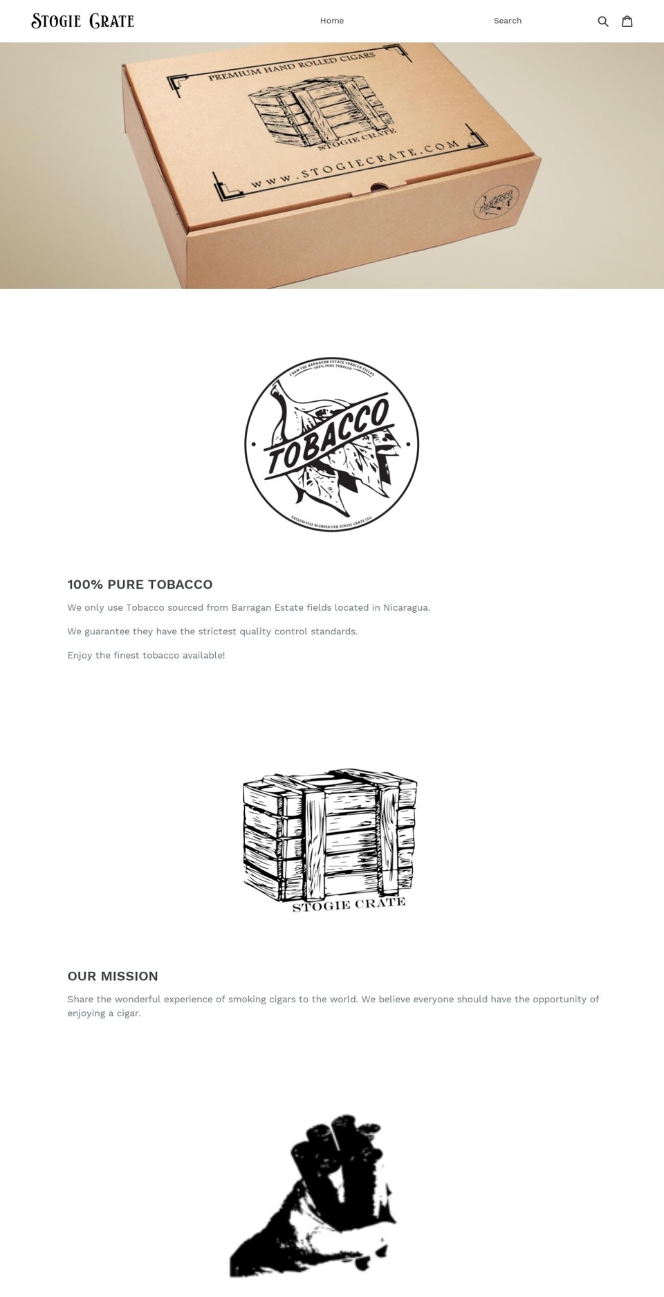 stogiecrate.com shopify website screenshot