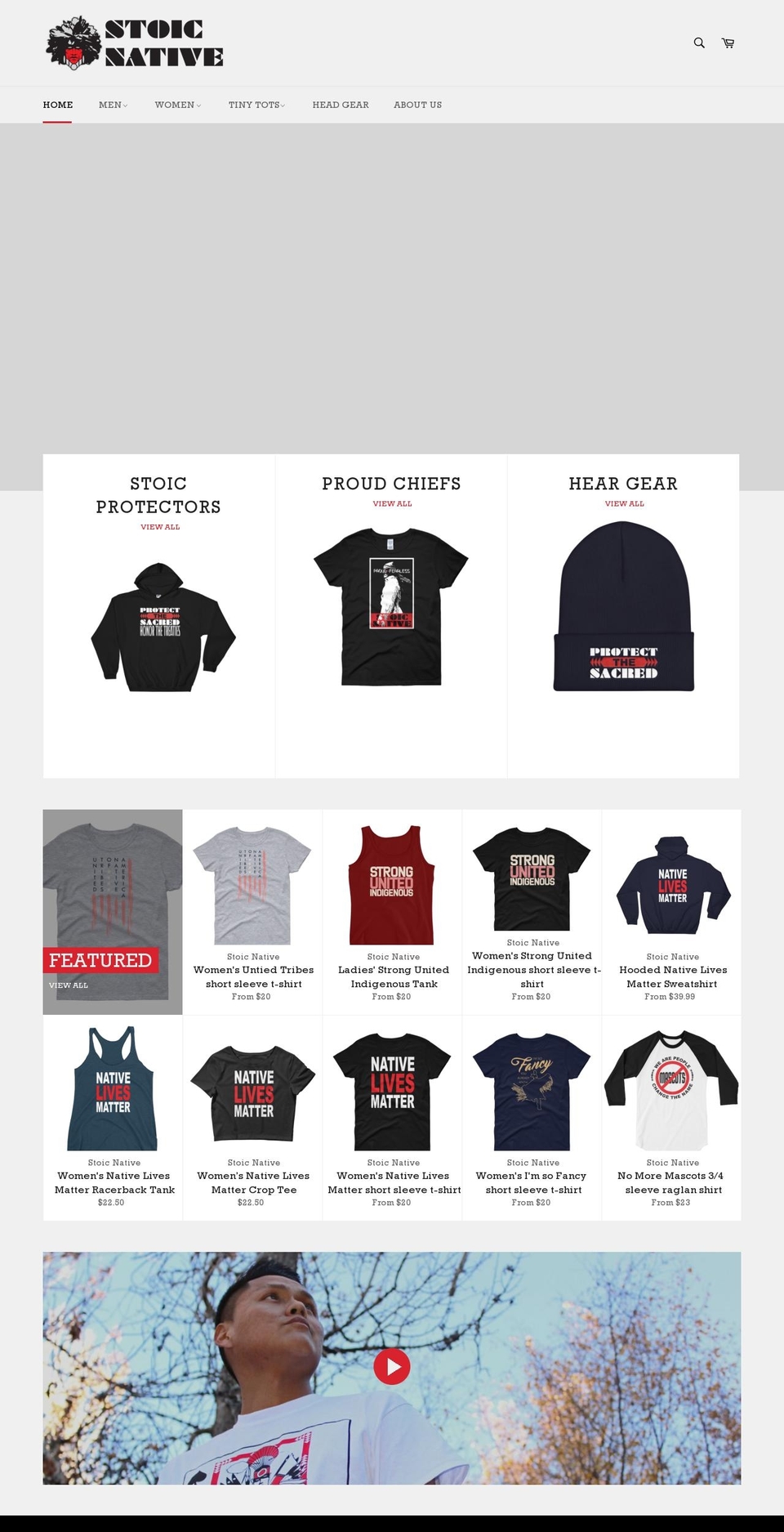 stoicnativeapparel.com — Shopify storefront screenshot