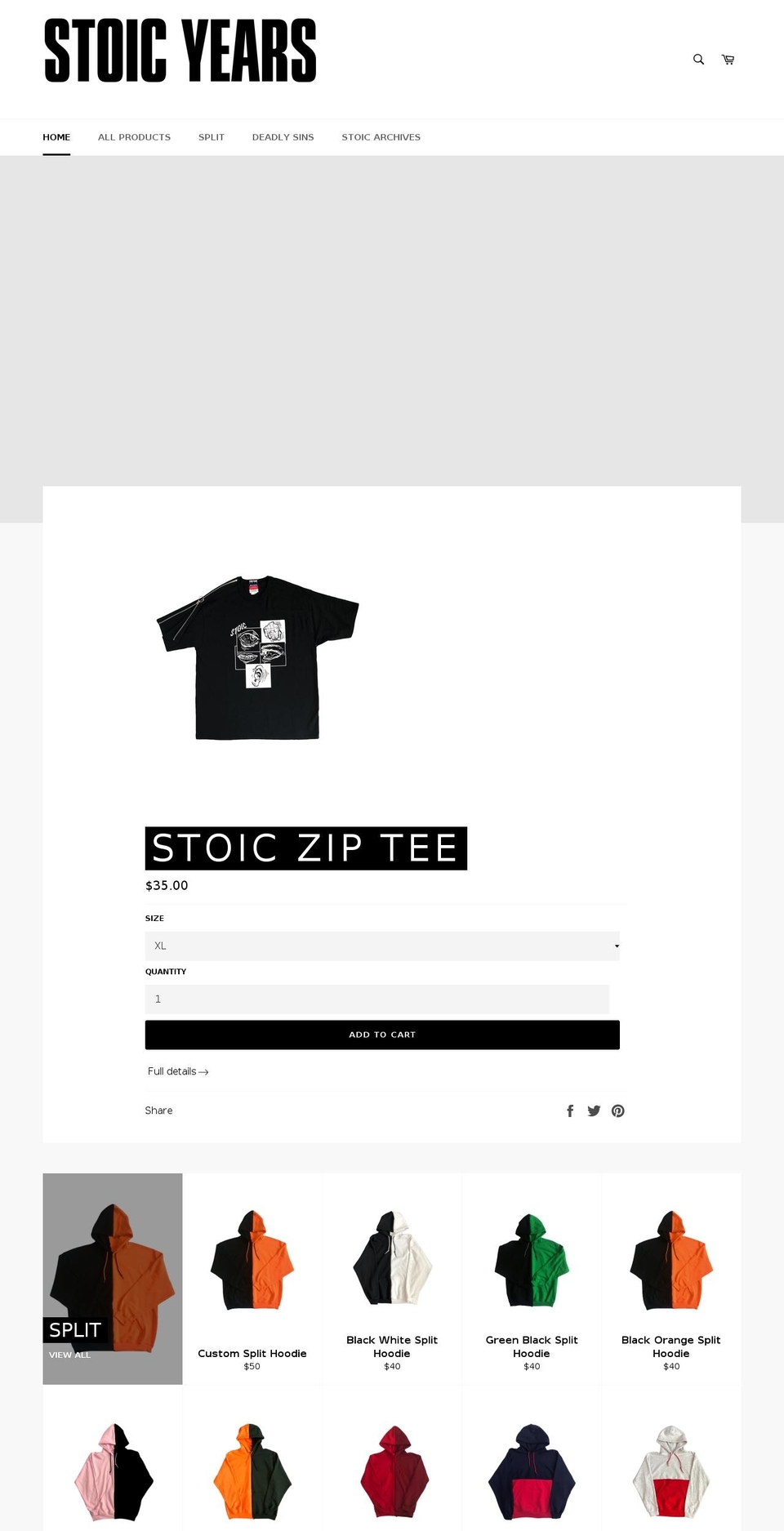 stoicyears.com shopify website screenshot