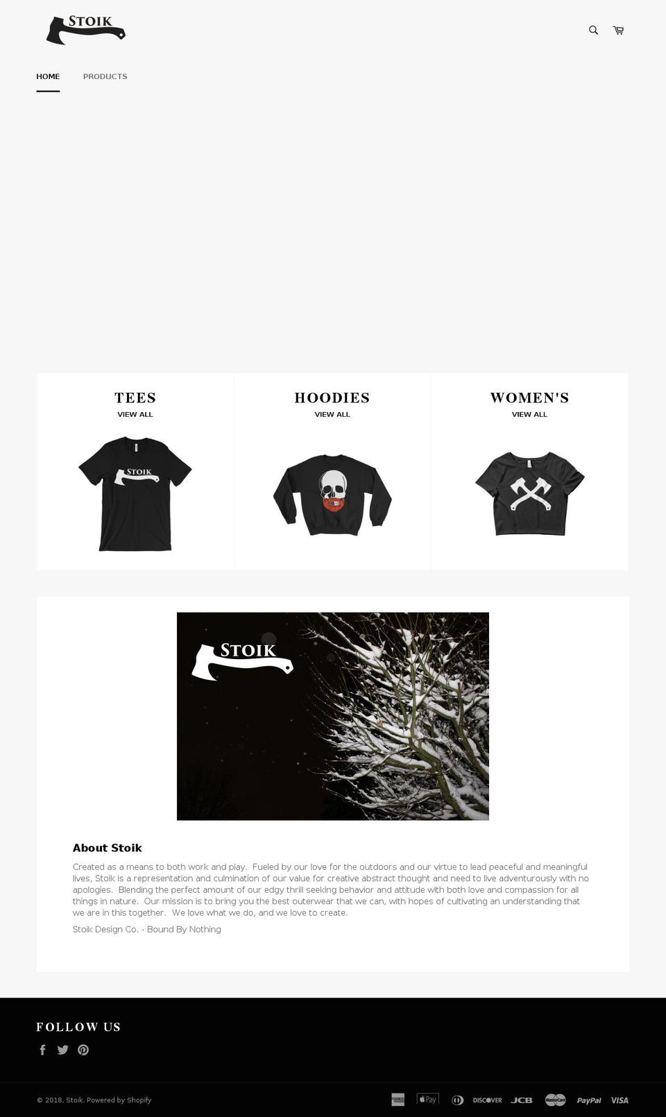 stoikdesignco.com — Shopify storefront screenshot