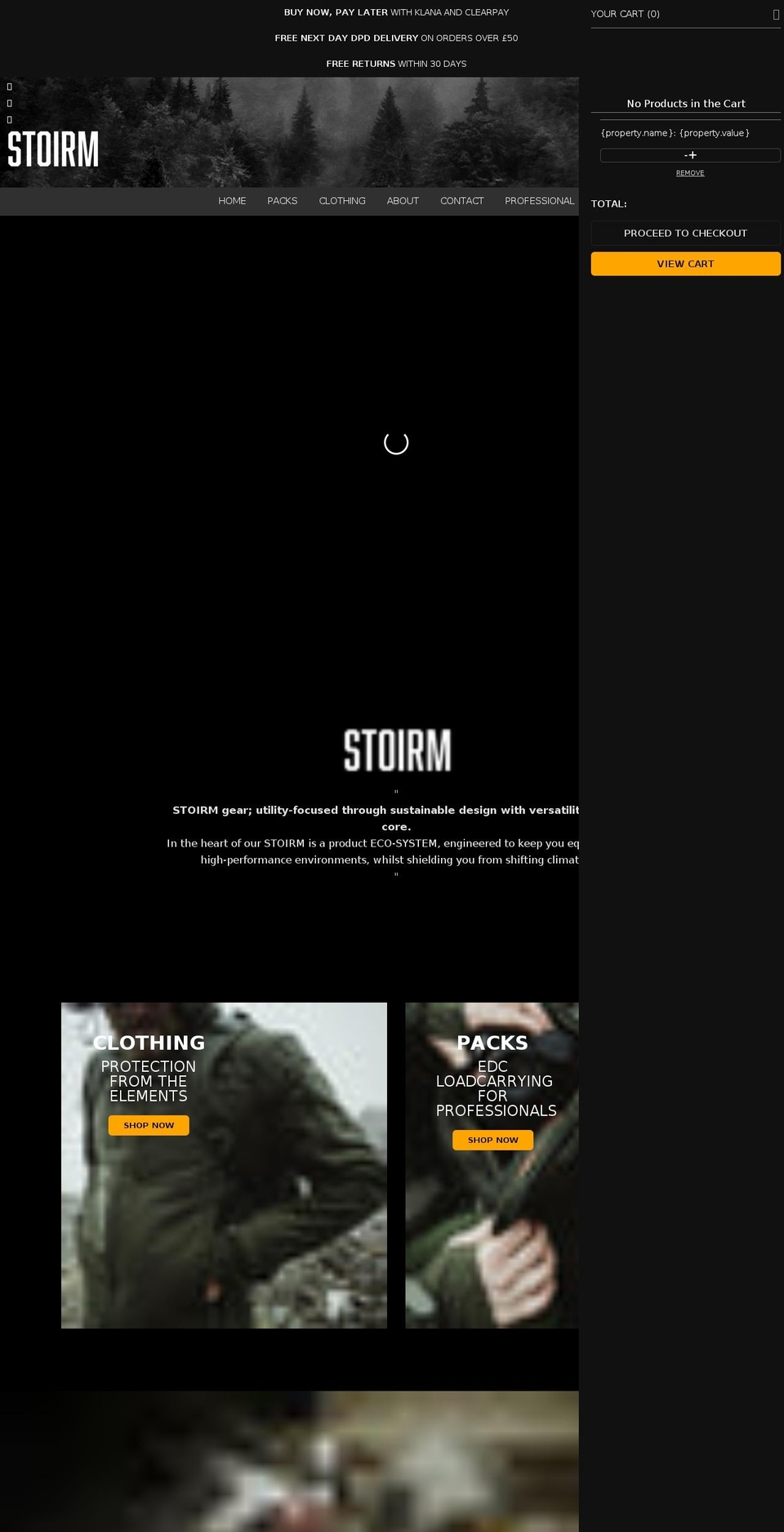 Optimal Shopify theme site example stoirm-tactical.com