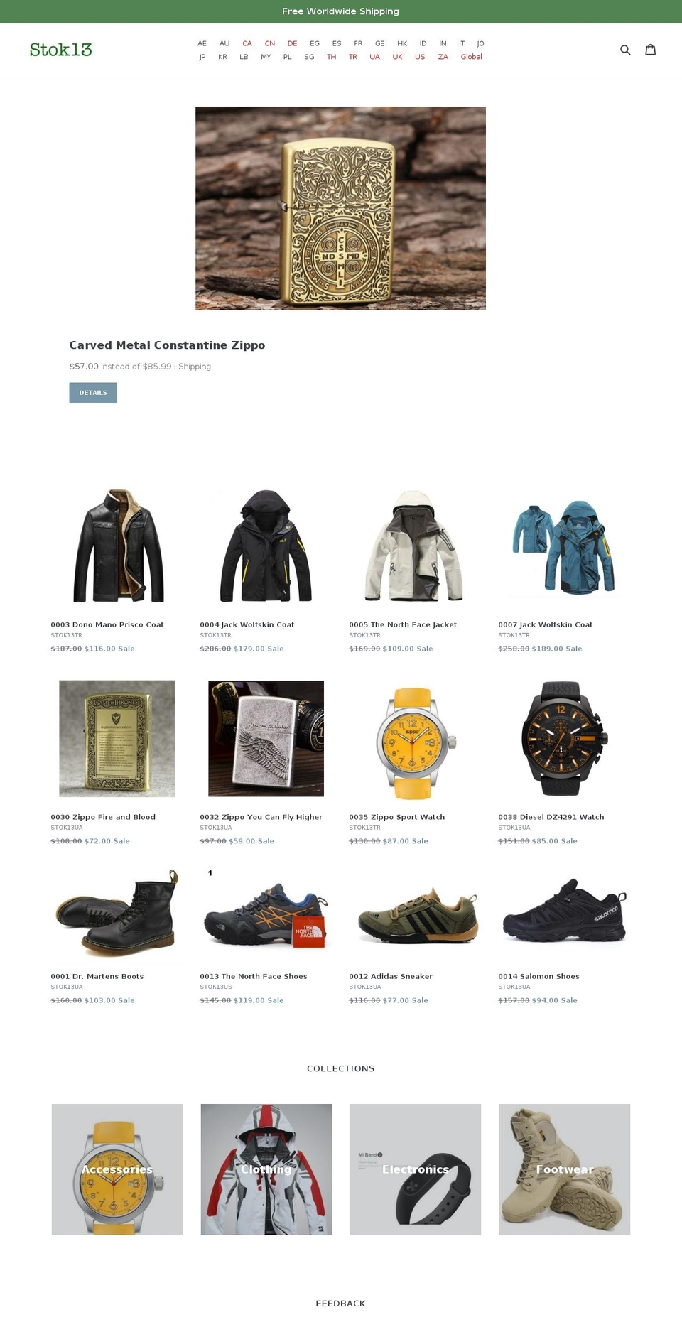 stok13.com shopify website screenshot
