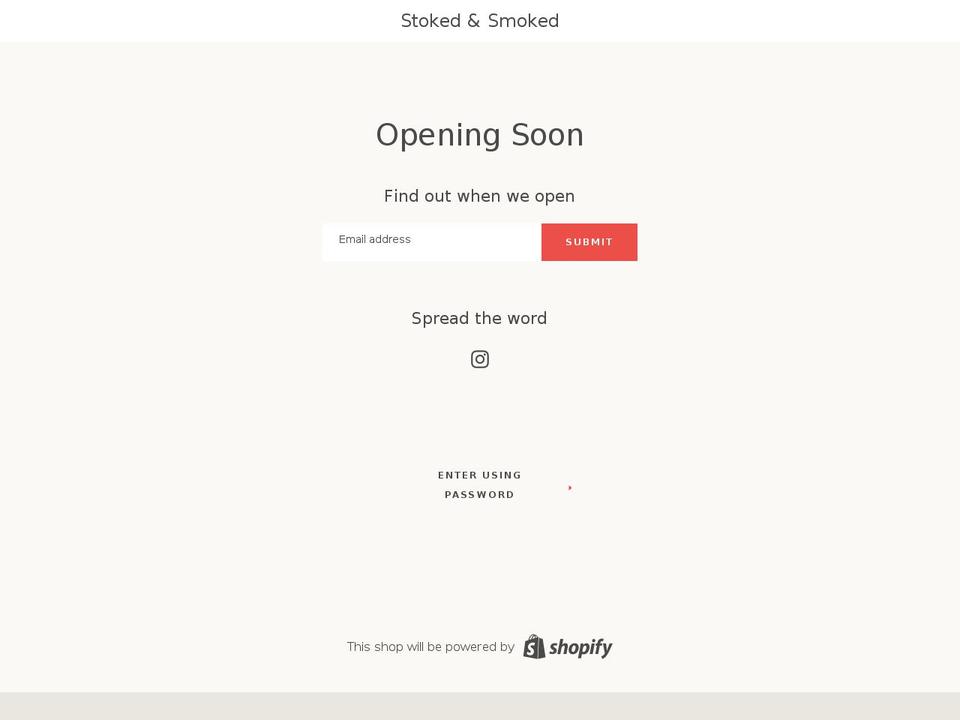 stokedandsmoked.com shopify website screenshot