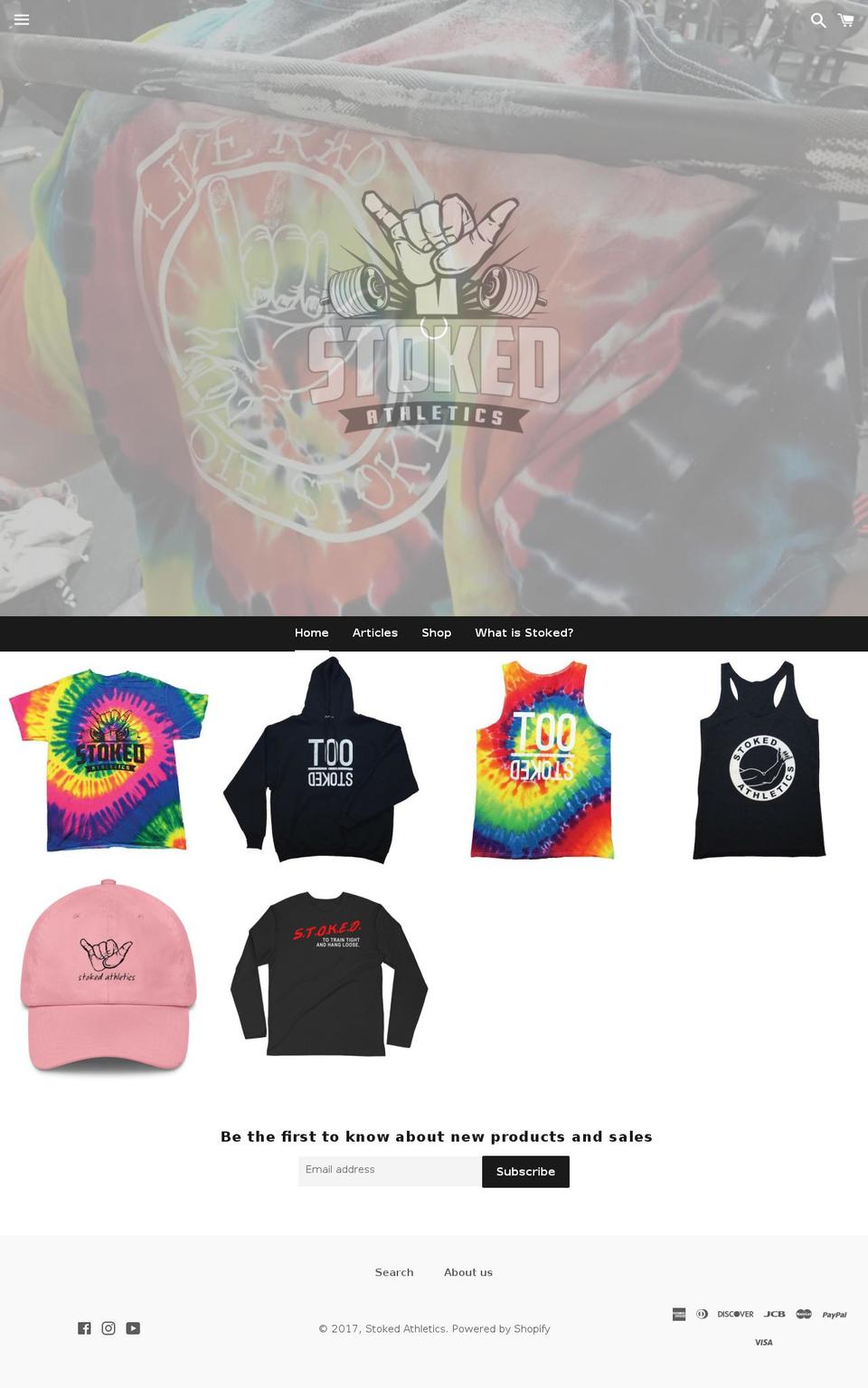 stokedathletics.com shopify website screenshot