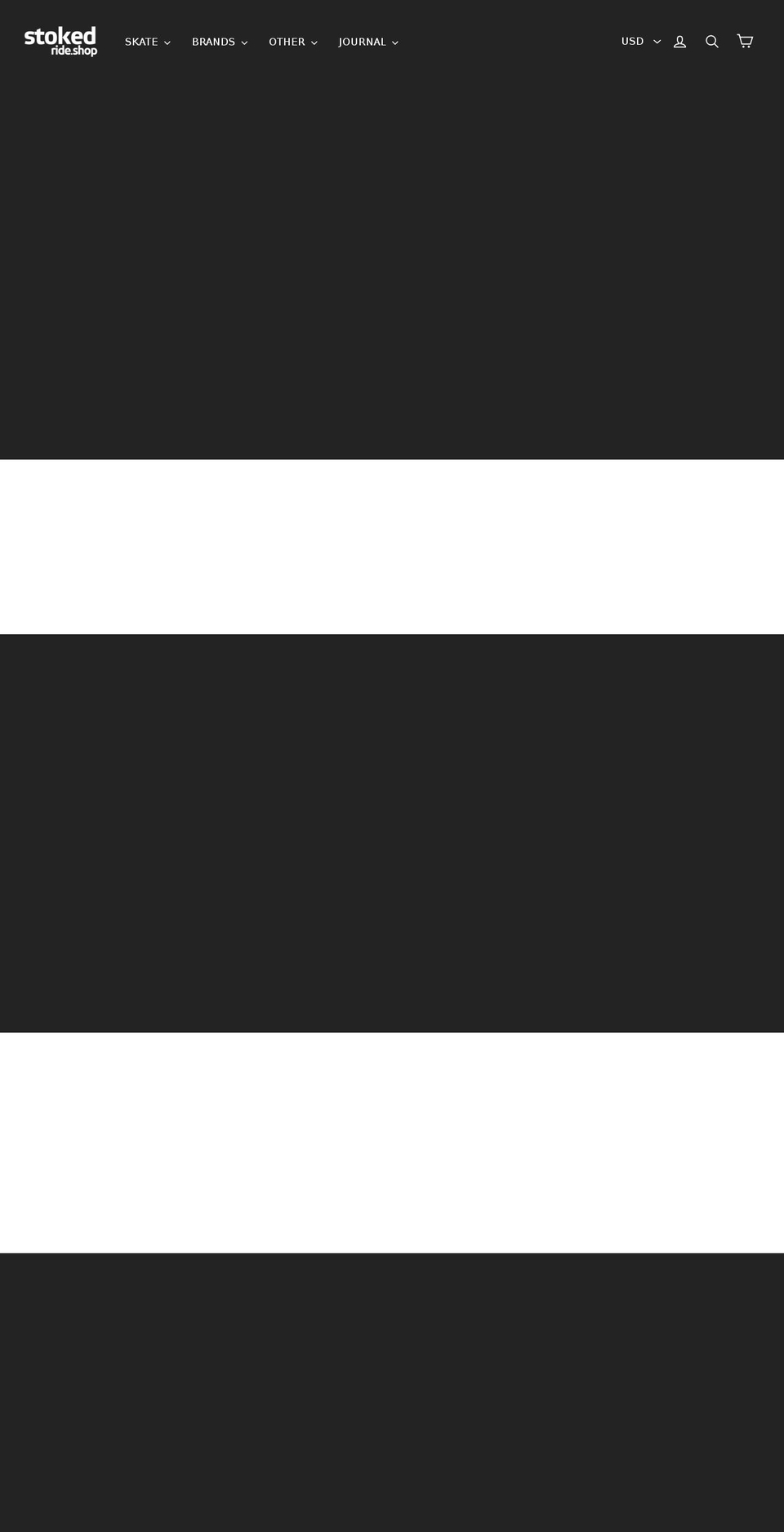 stokedboardcompany.com — Shopify storefront screenshot